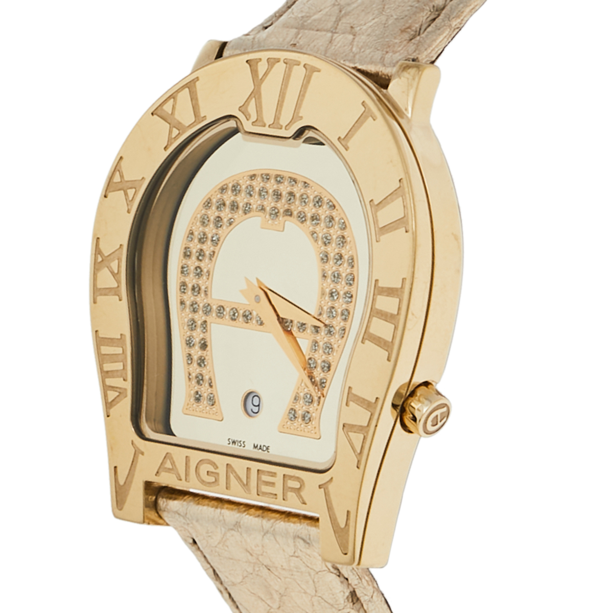 

Aigner Champagne Gold Plated Stainless Steel Verona Nuovo