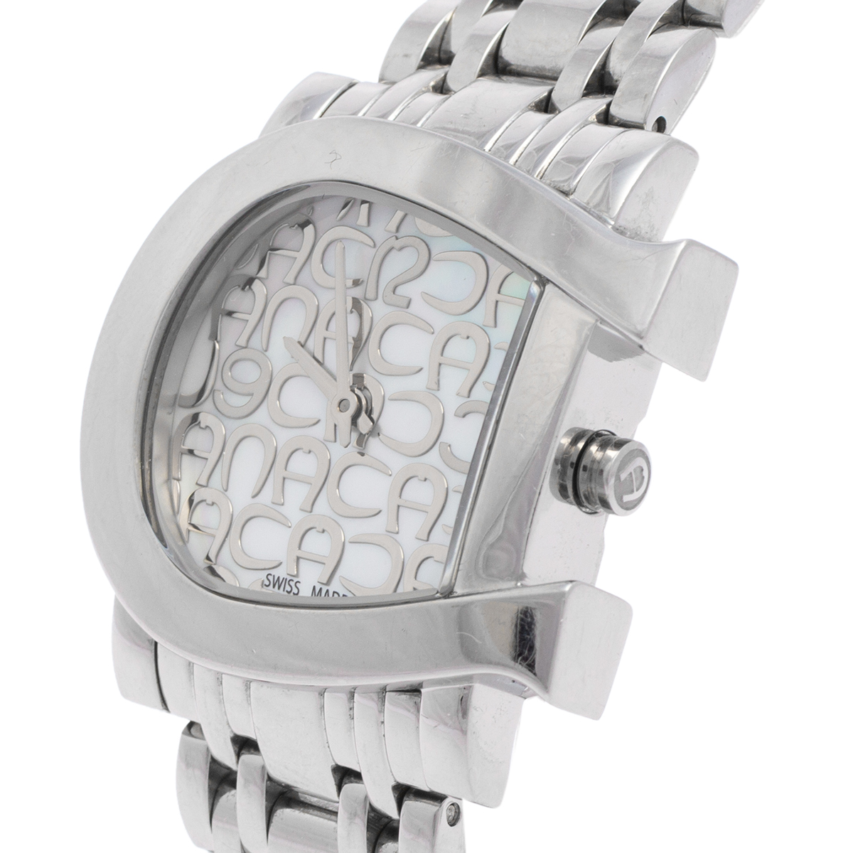 

Aigner Mother of Pearl Stainless Steel Genua Due A31600 Women's Wristwatch, Silver