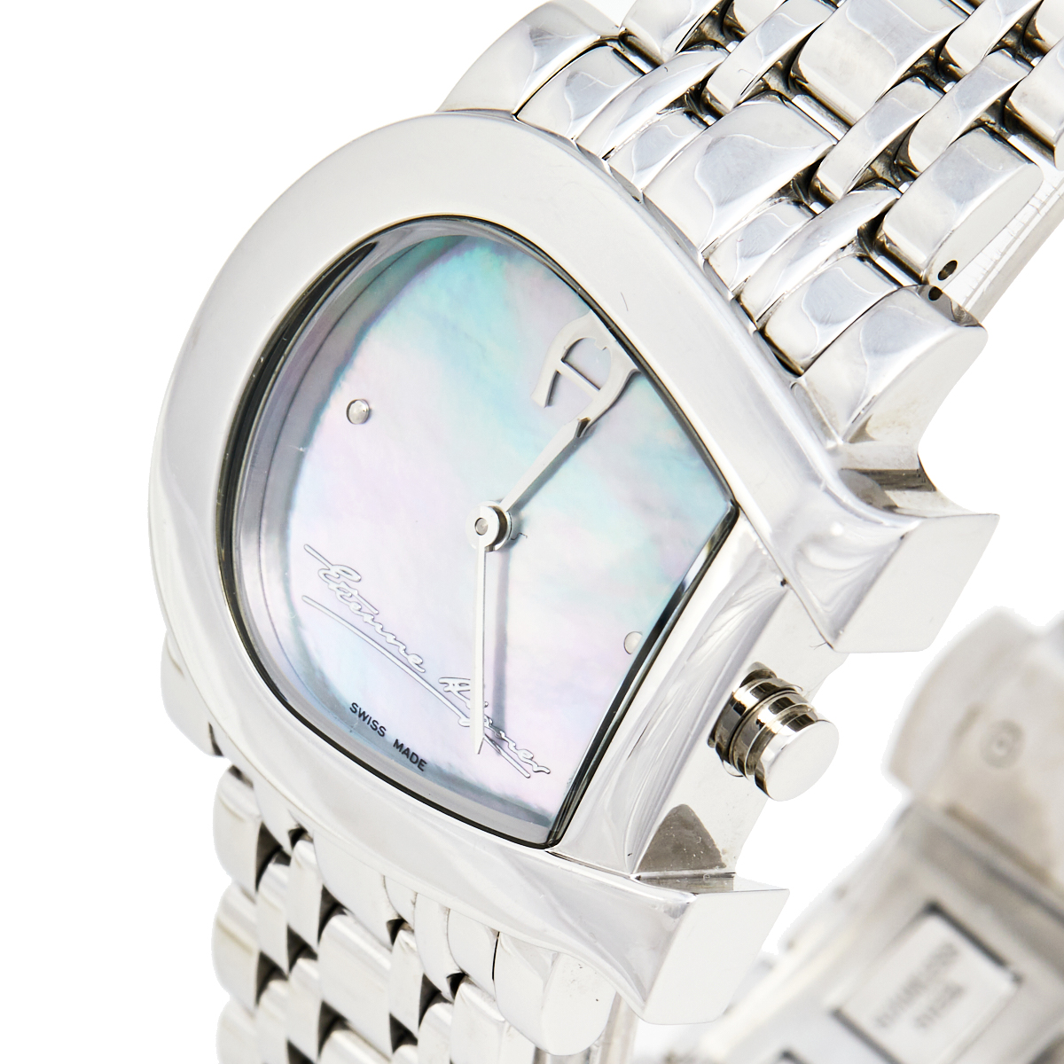

Aigner Mother Of Pearl Stainless Steel Genua Due A31600 Women's Wristwatch, Silver