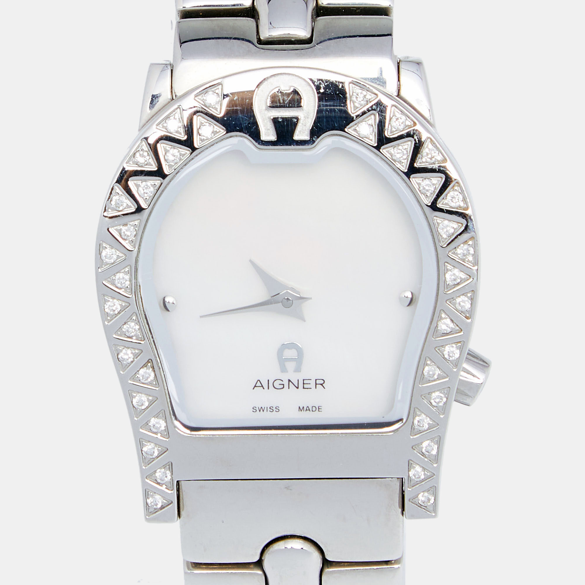 

Aigner Mother of Pearl Stainless Steel Ravenna A01200 Women's Wristwatch, White