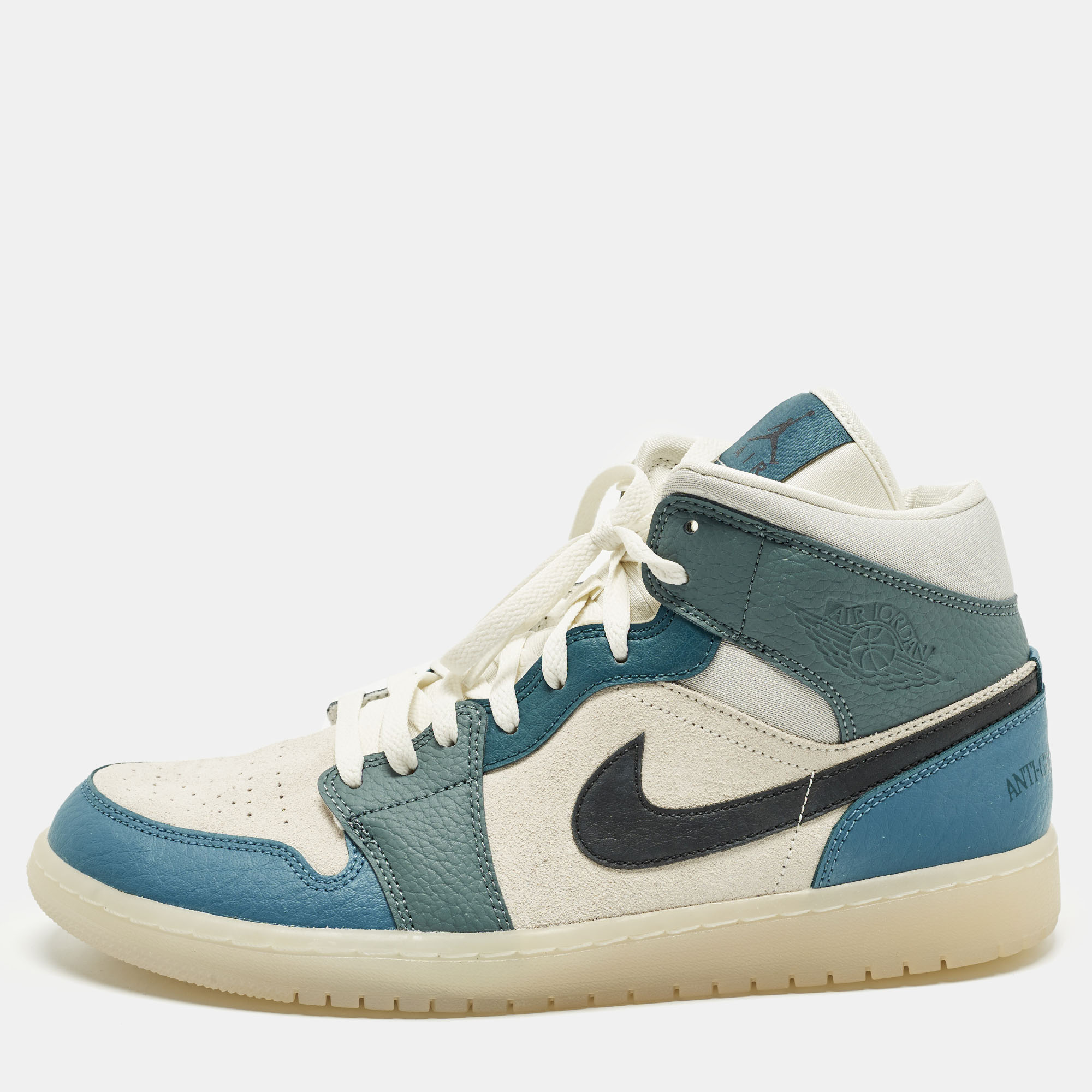 

Air Jordans Jordan 1 Anti Gravity Machines Size 44.5 Multicolor Leather and Suede Mid Top Sneakers