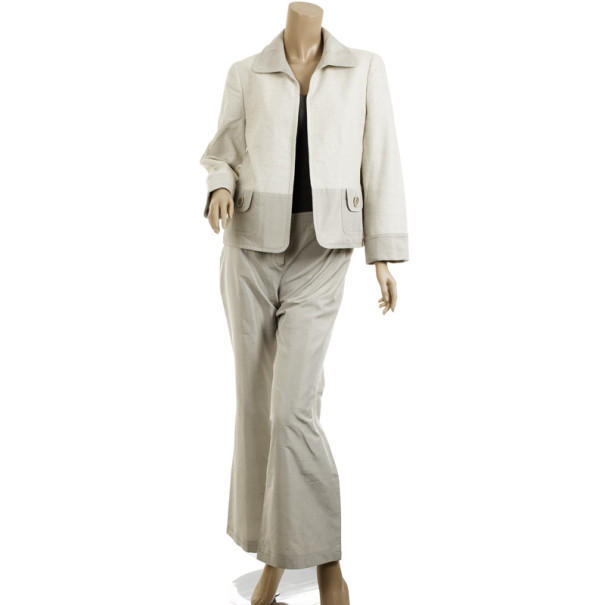 Akris Beige Linen Suit