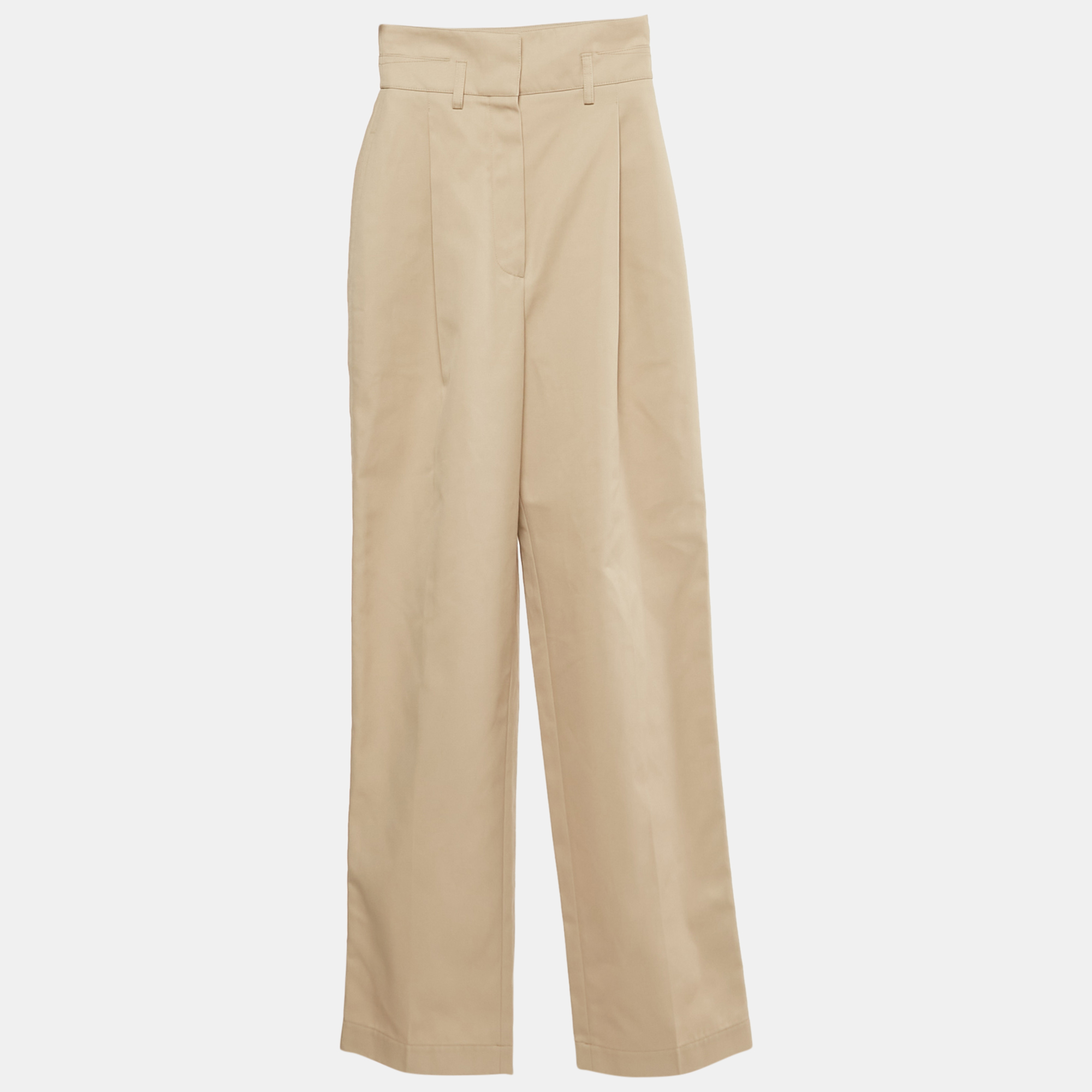 

Alaia Beige Gabardine High Waist Straight Leg Pants S
