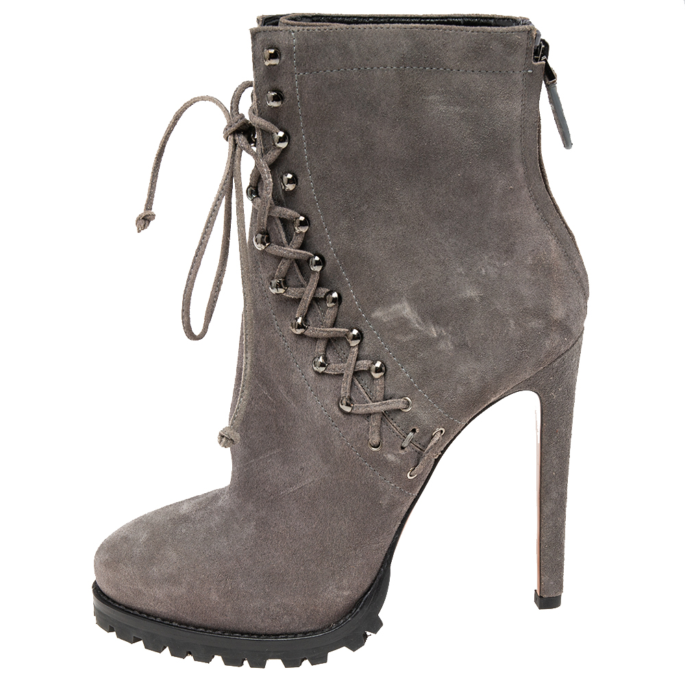 

Alaia Grey Suede Lace Up Ankle Boot Size