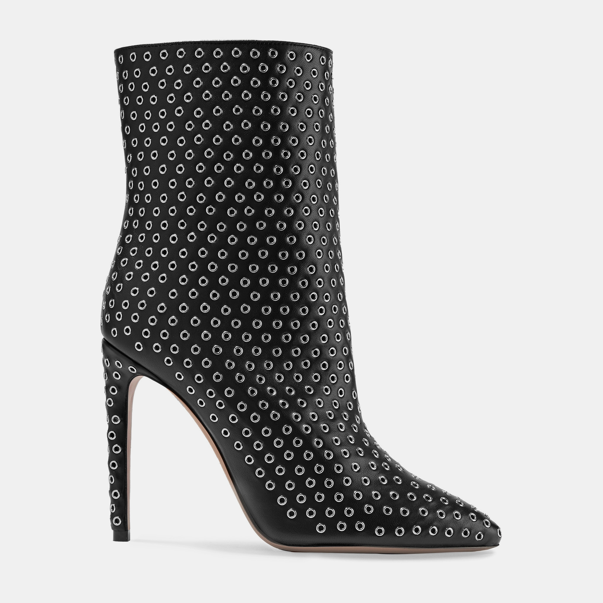 Leather Eyelet Ankle Boots