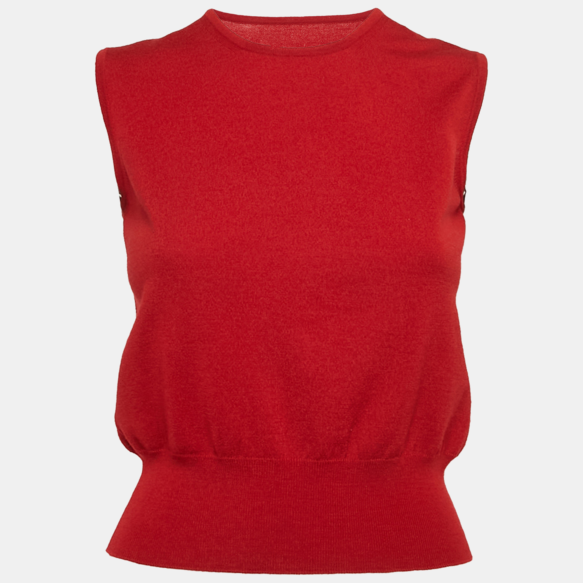 

Alaia Red Wool Sleeveless Sweater M