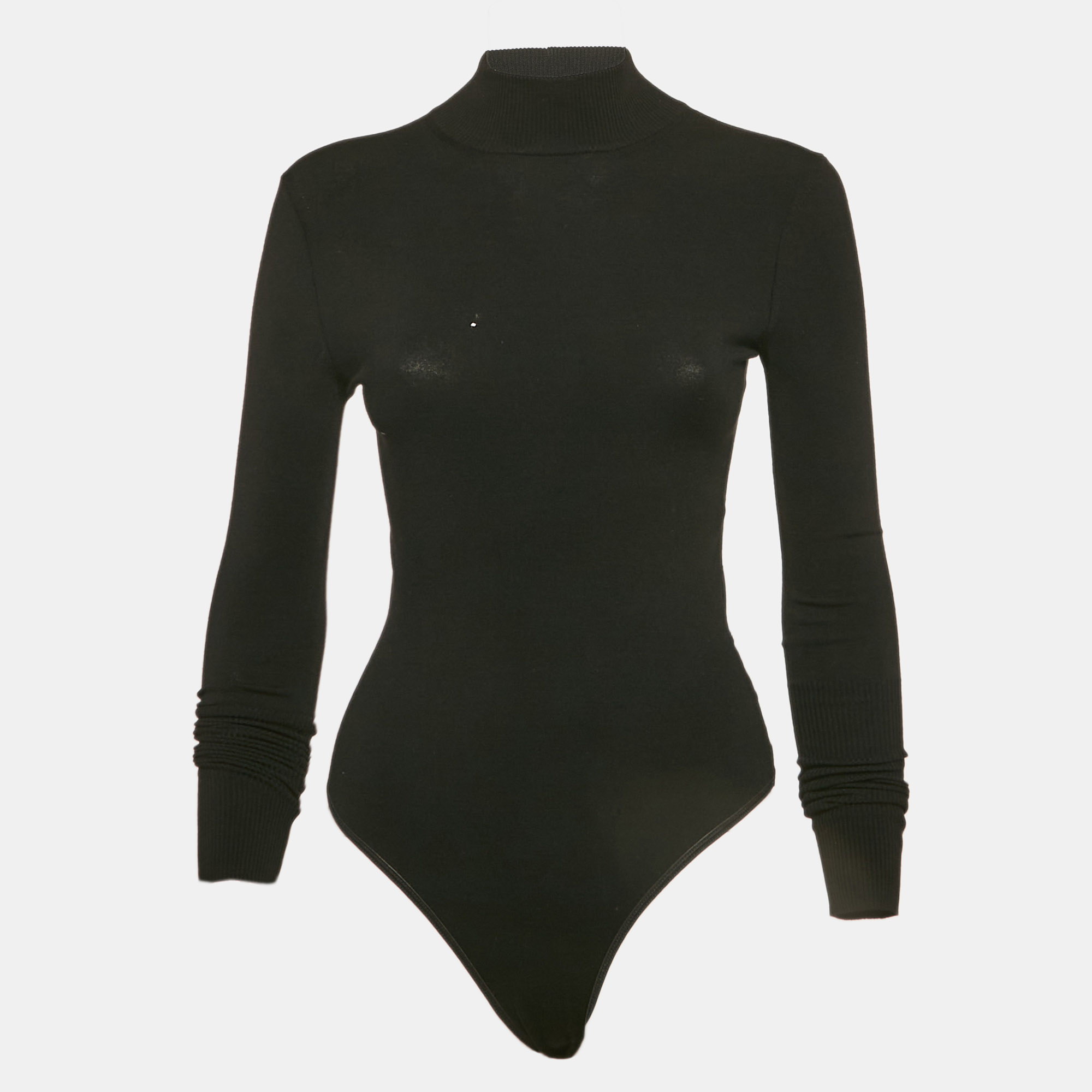 

Alaia Black Knit High Neck Bodysuit M
