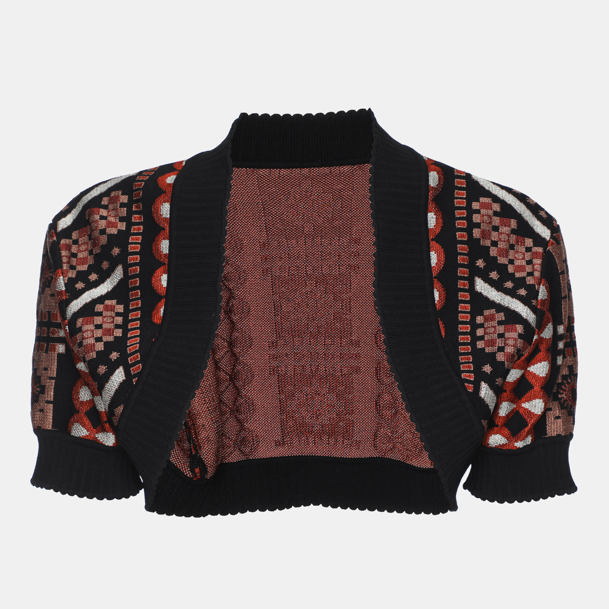 

Alaia Multicolor Stretch Knit Cropped Shrug M