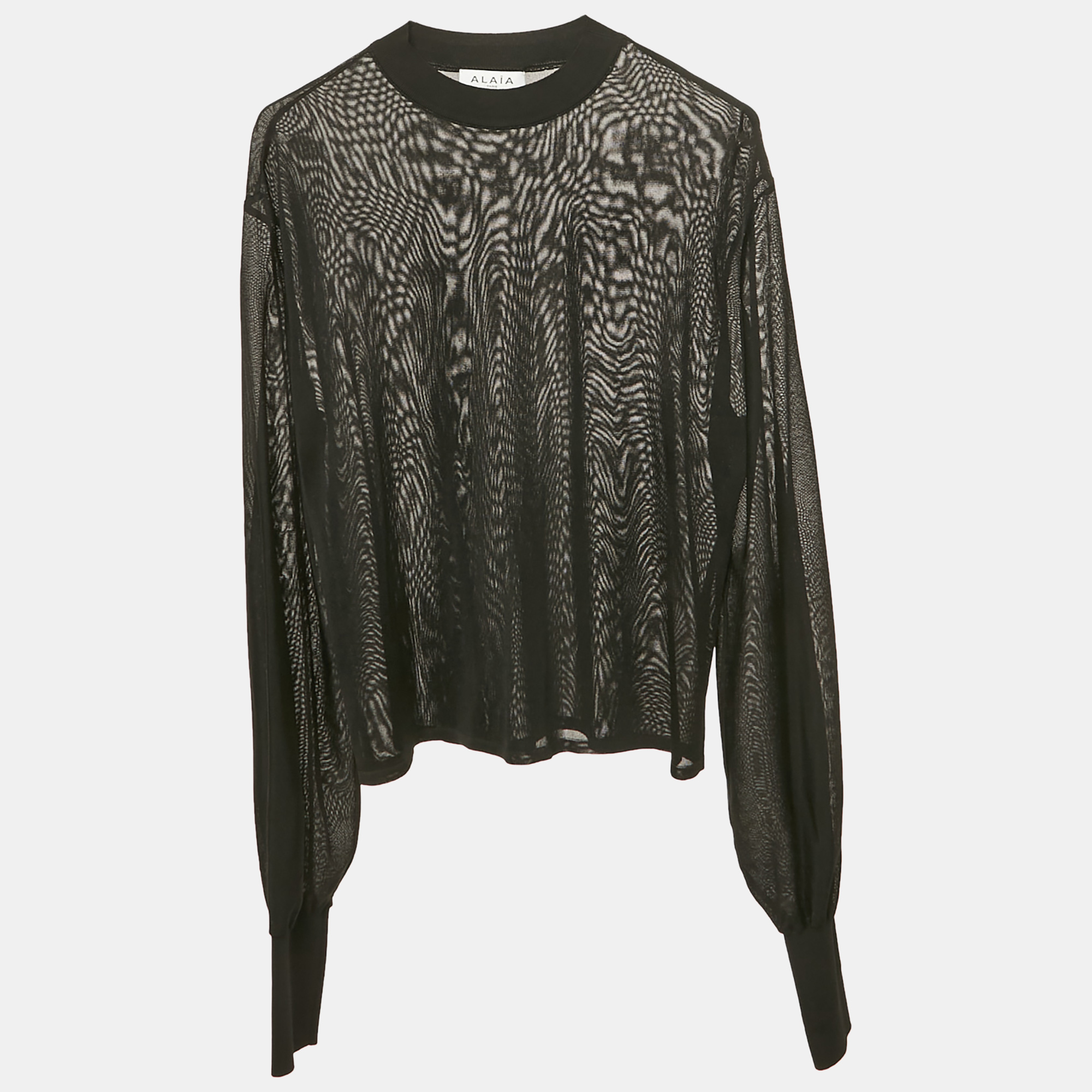 

Alaia Black Jersey Long Sleeve Top S
