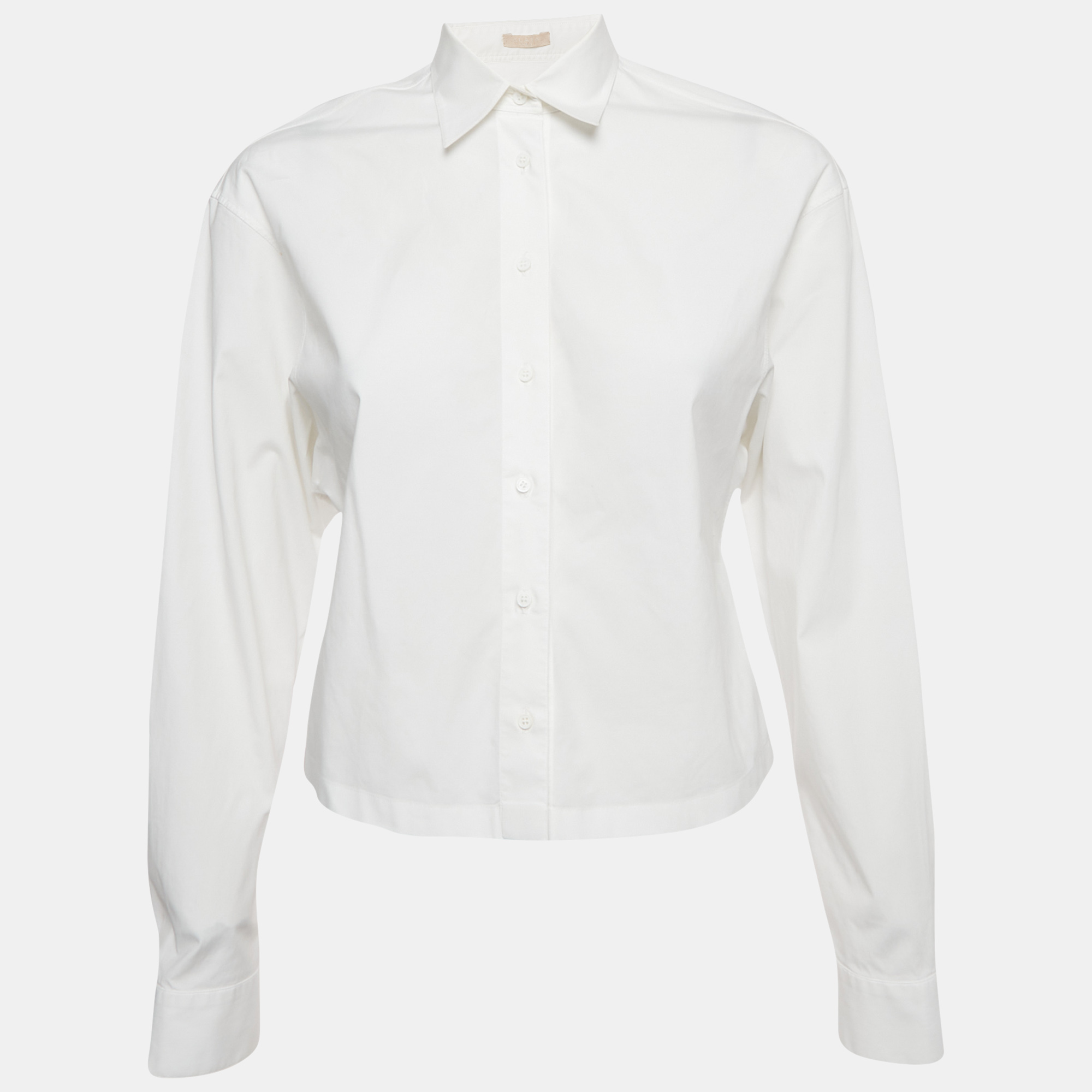 

Alaia White Cotton Long Sleeve Crop Shirt M