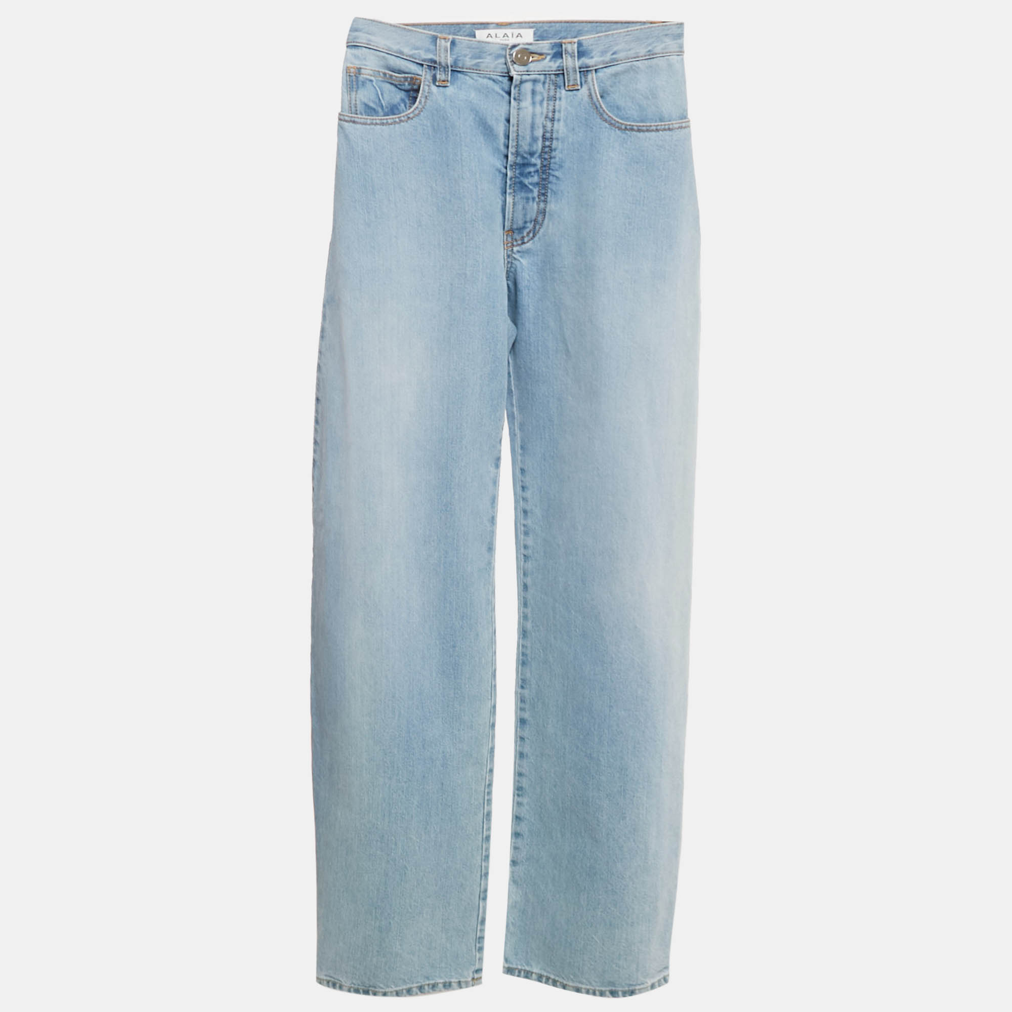 

Alaia Light Blue Denim Round Leg Jeans S Waist 24"