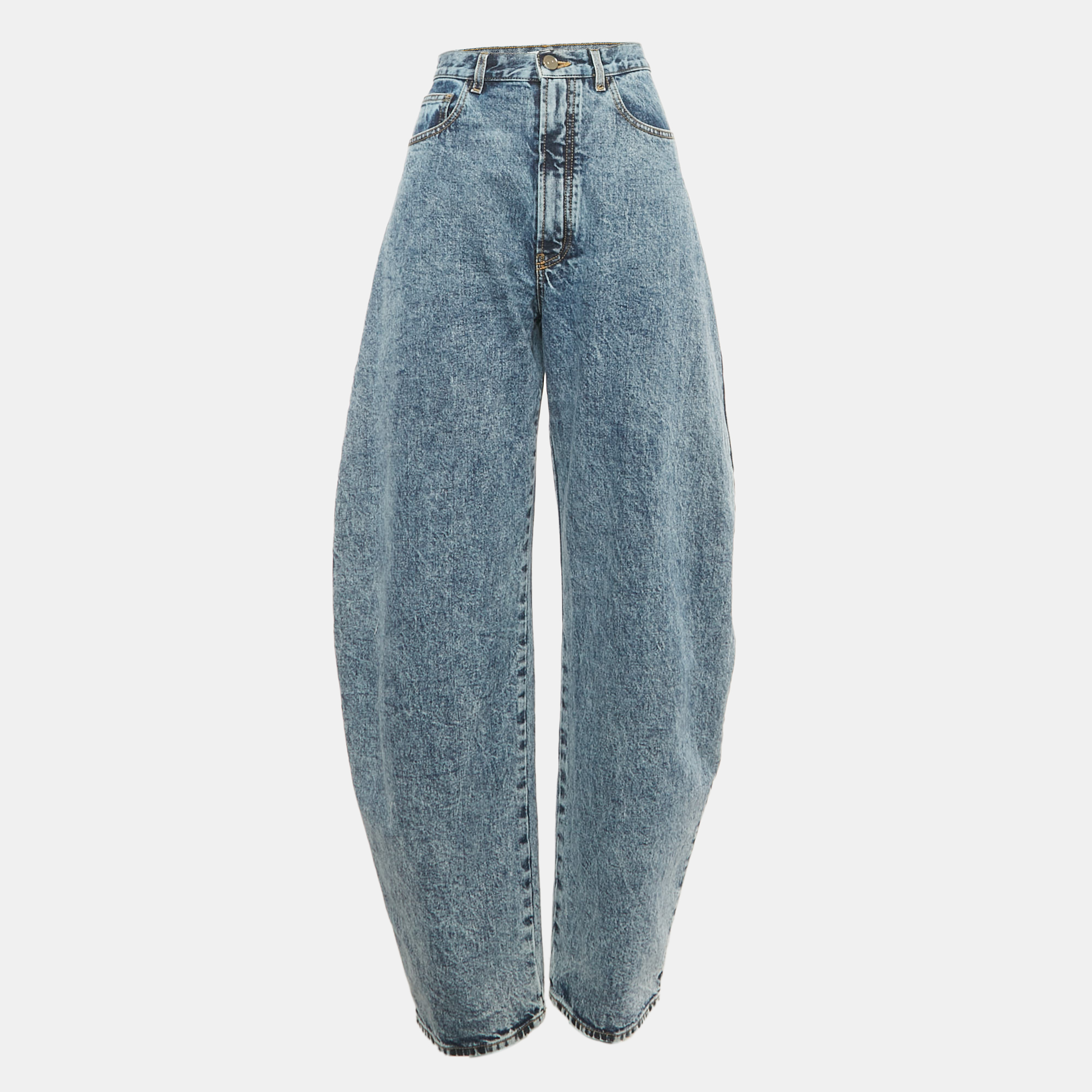 

Alaia Blue Denim High Rise Balloon Jeans M Waist 27"