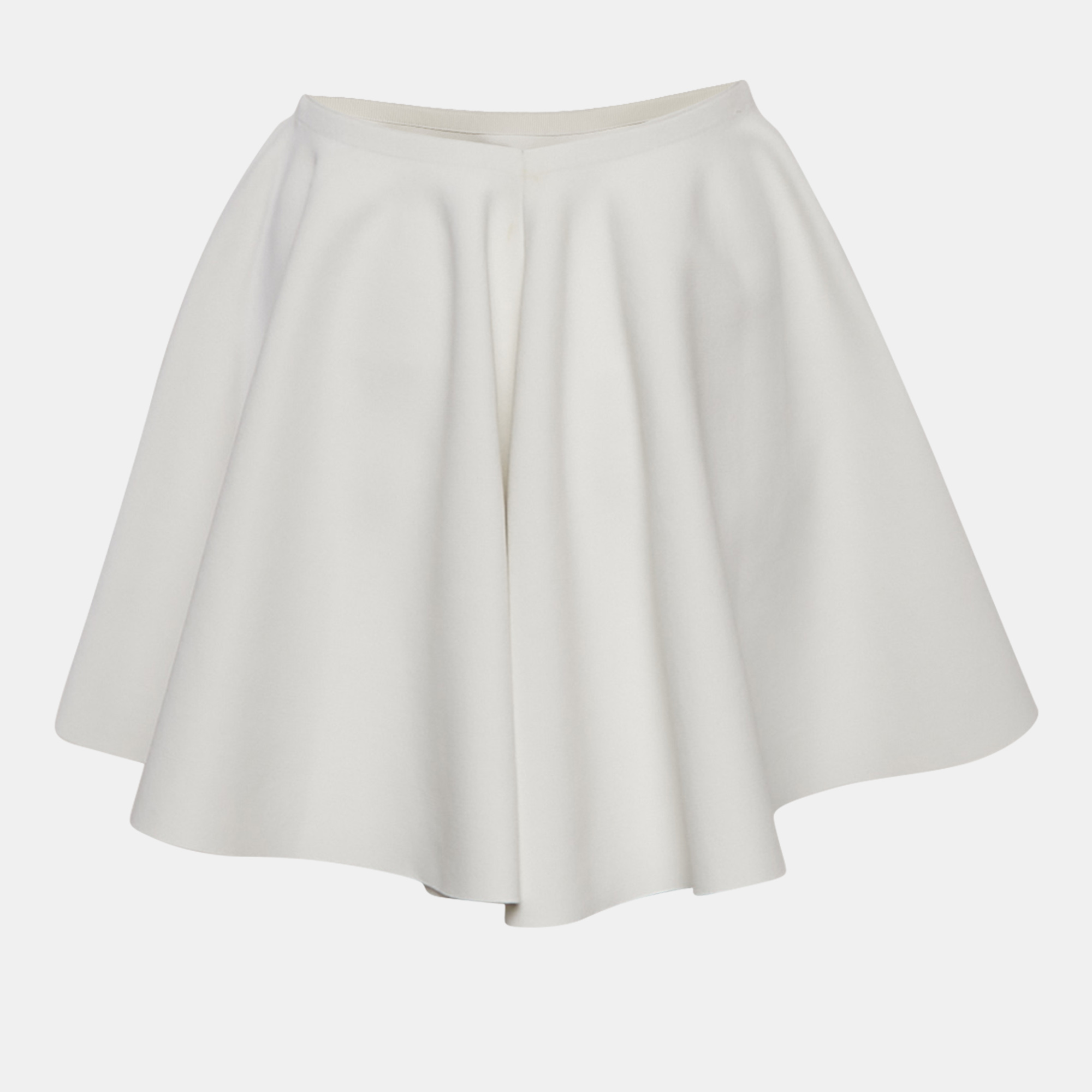 

Alaia White Stretch Crepe Skater Mini Skirt S