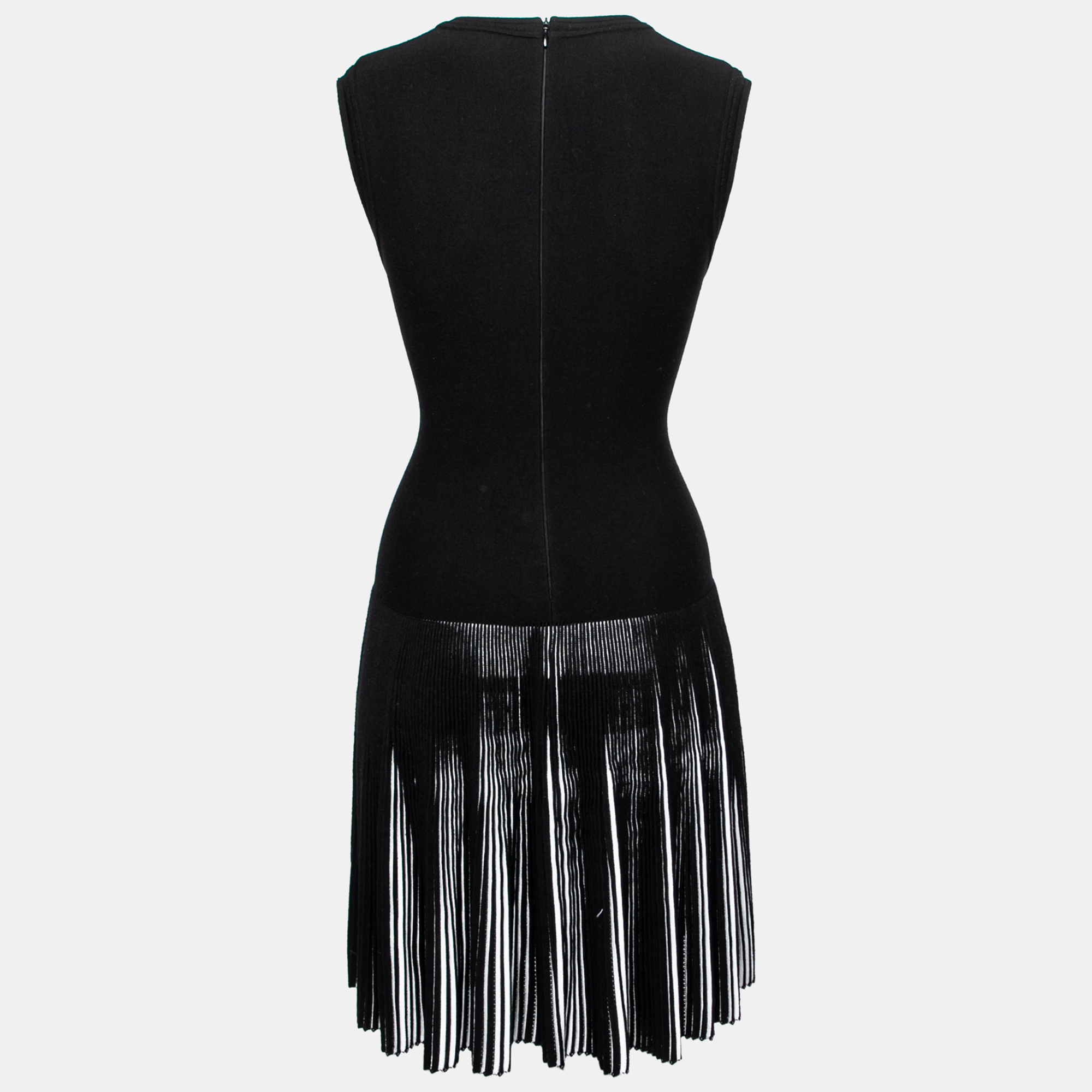 

Alaia Black Wool Knit Sleeveless Flared Dress