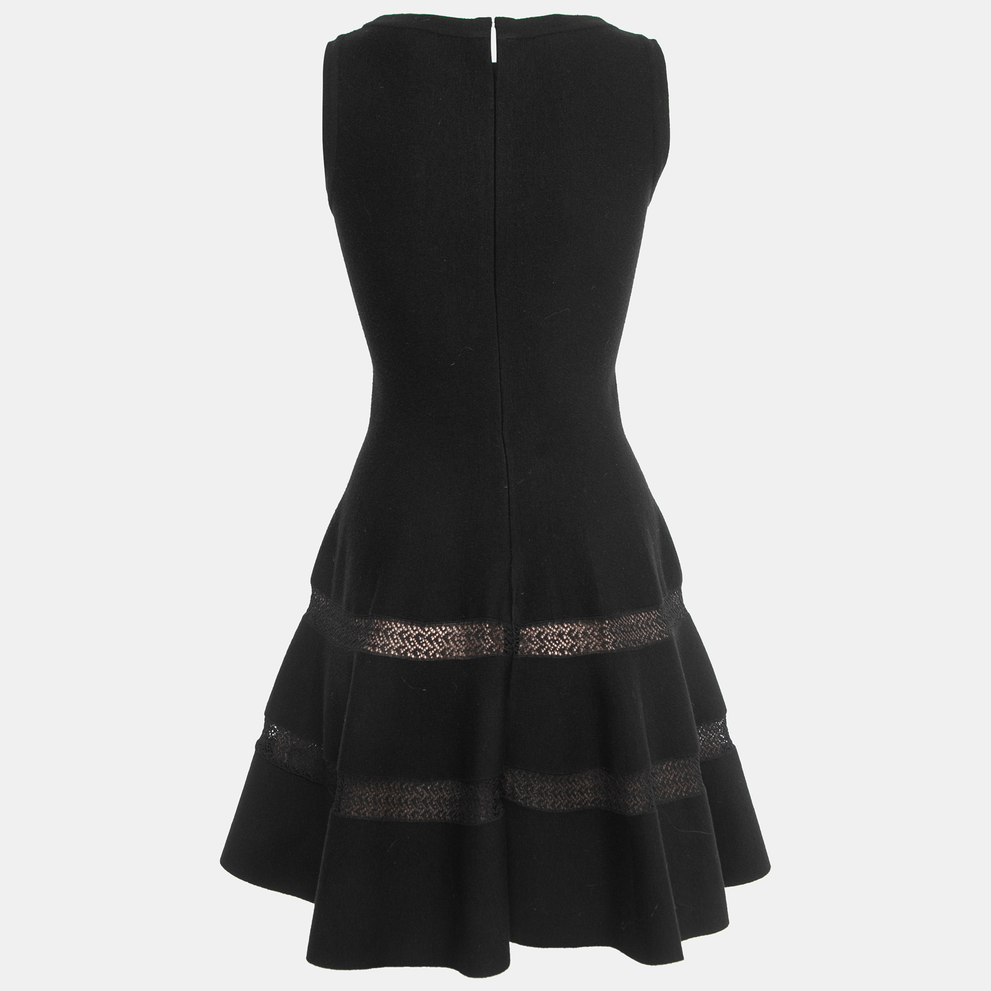 

Alaia Black Wool Knit Sleeveless Short Dress