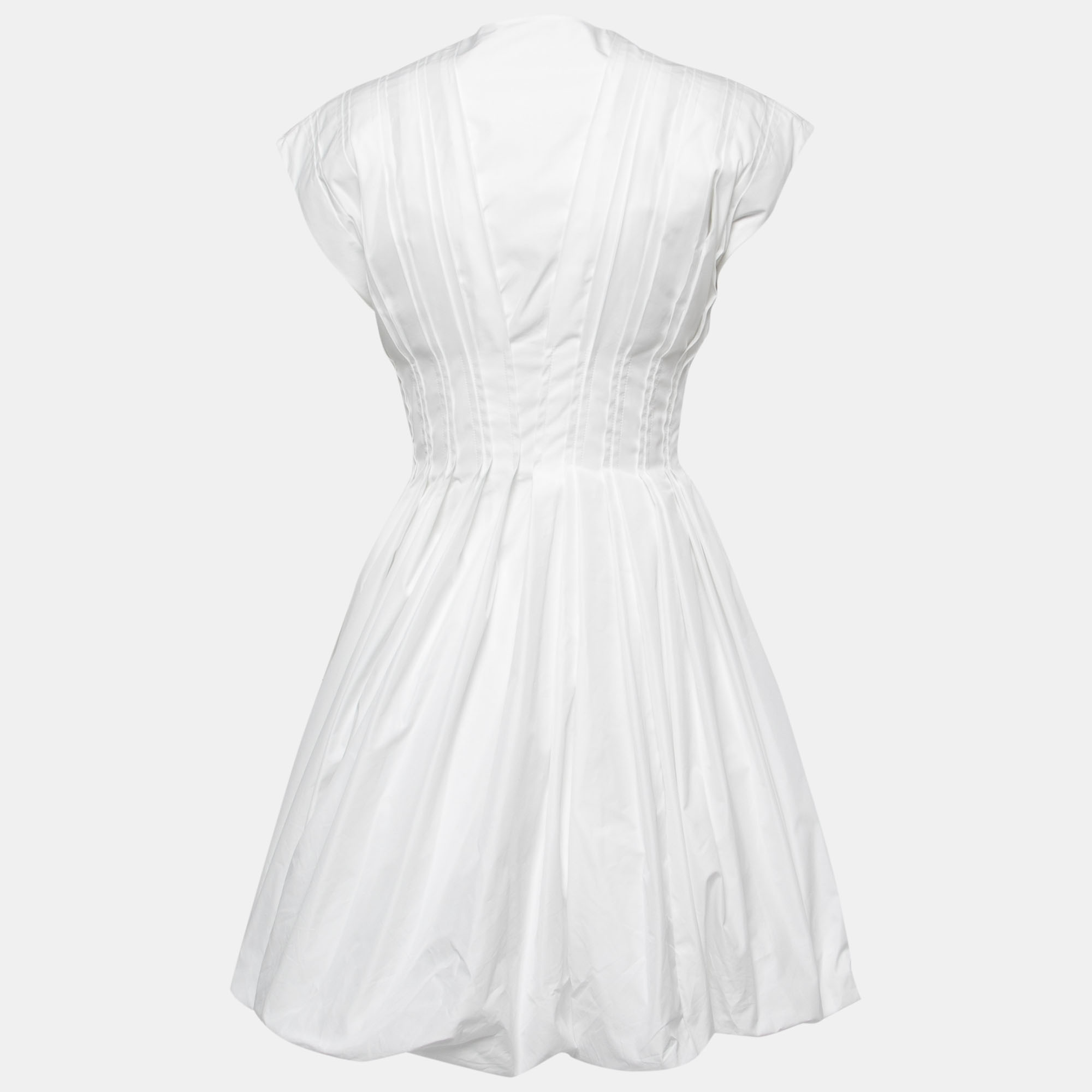 

Alaia White Cotton Pleated Corset Mini Dress
