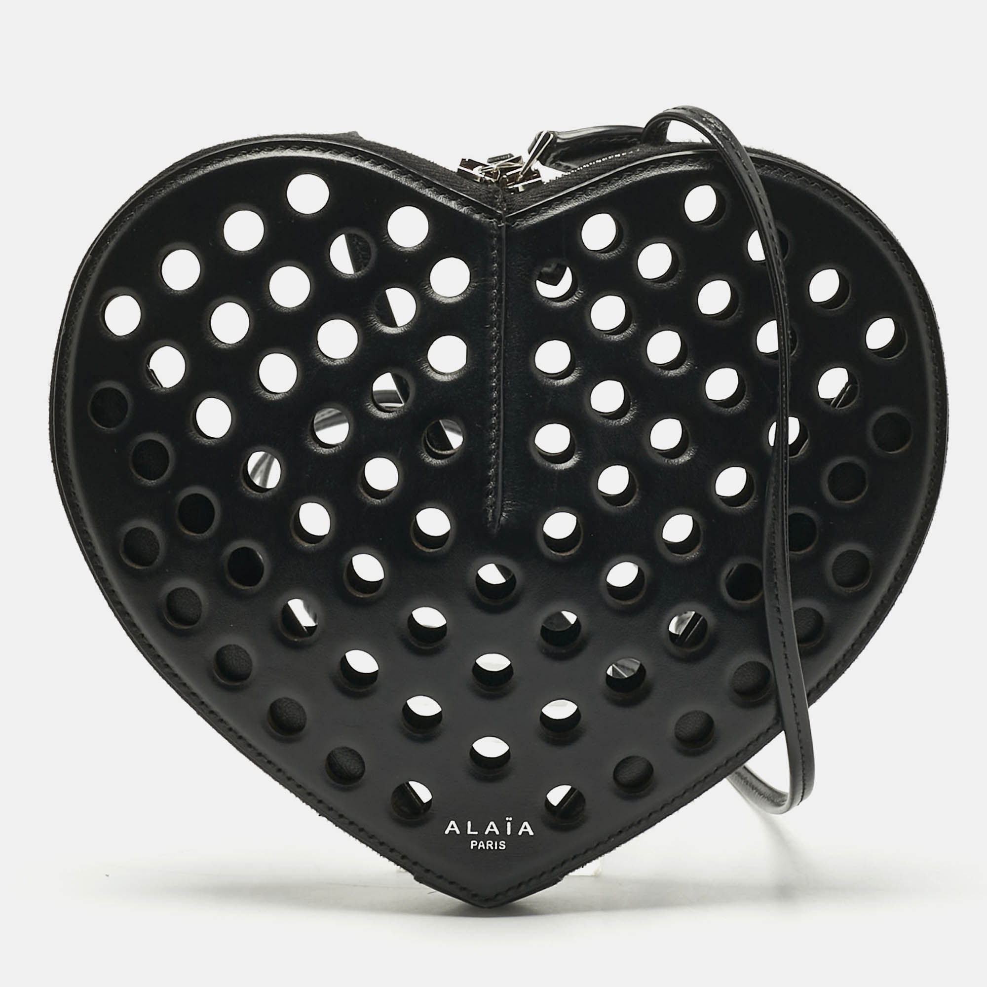 

Alaia Black Leather Le Coeur Shoulder Bag