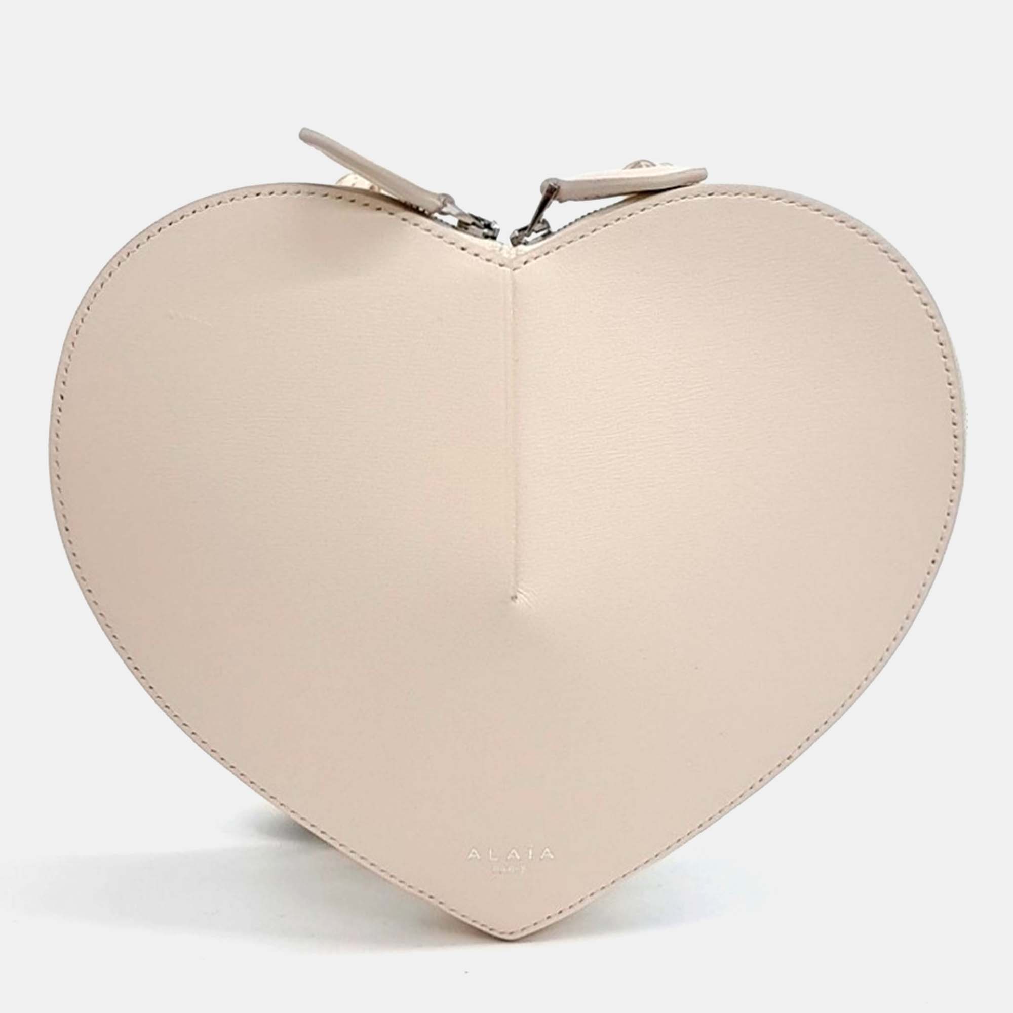 

Alaia Beige Leather Heart Bag