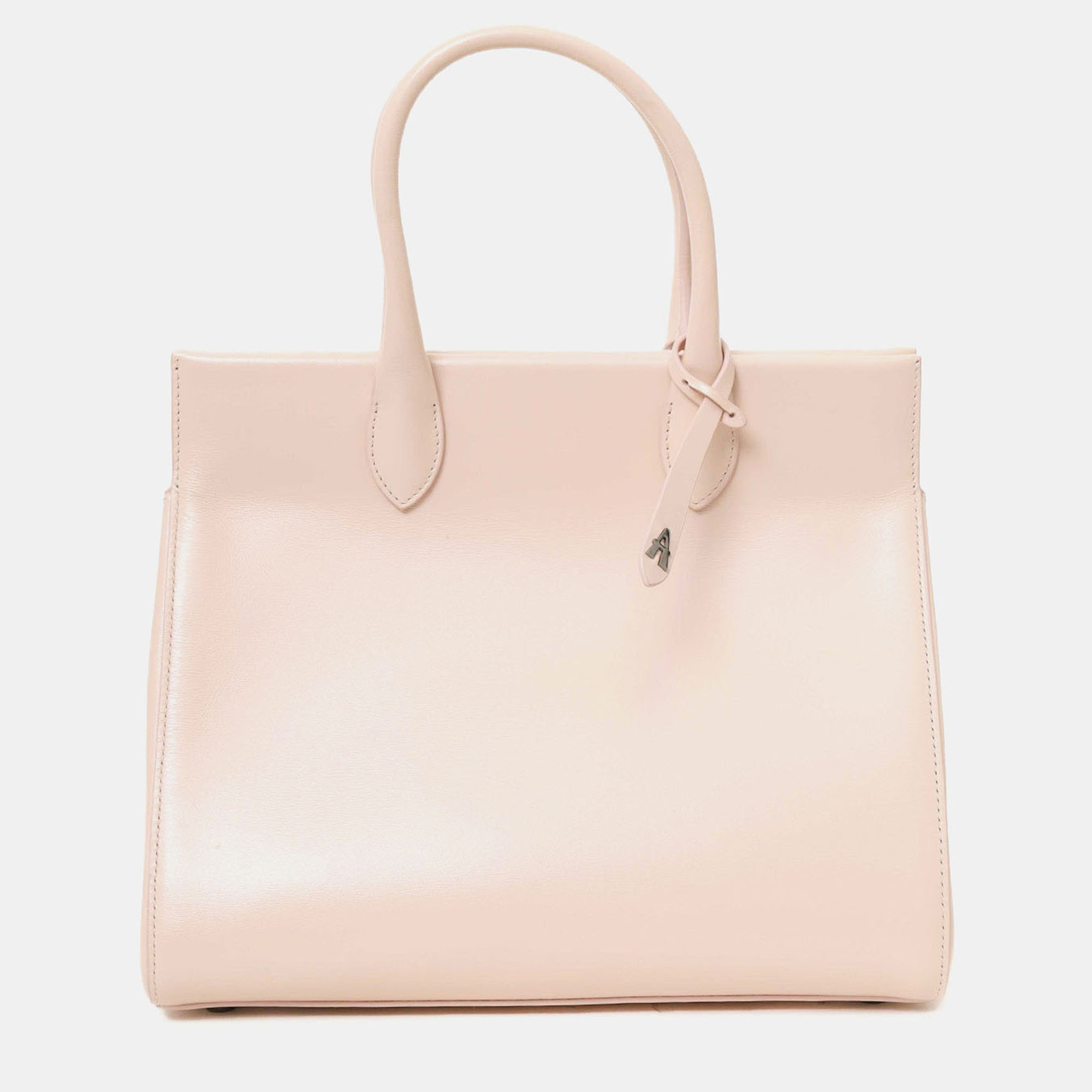 

Alaia Pink Leather Folded Top Handle With Strap