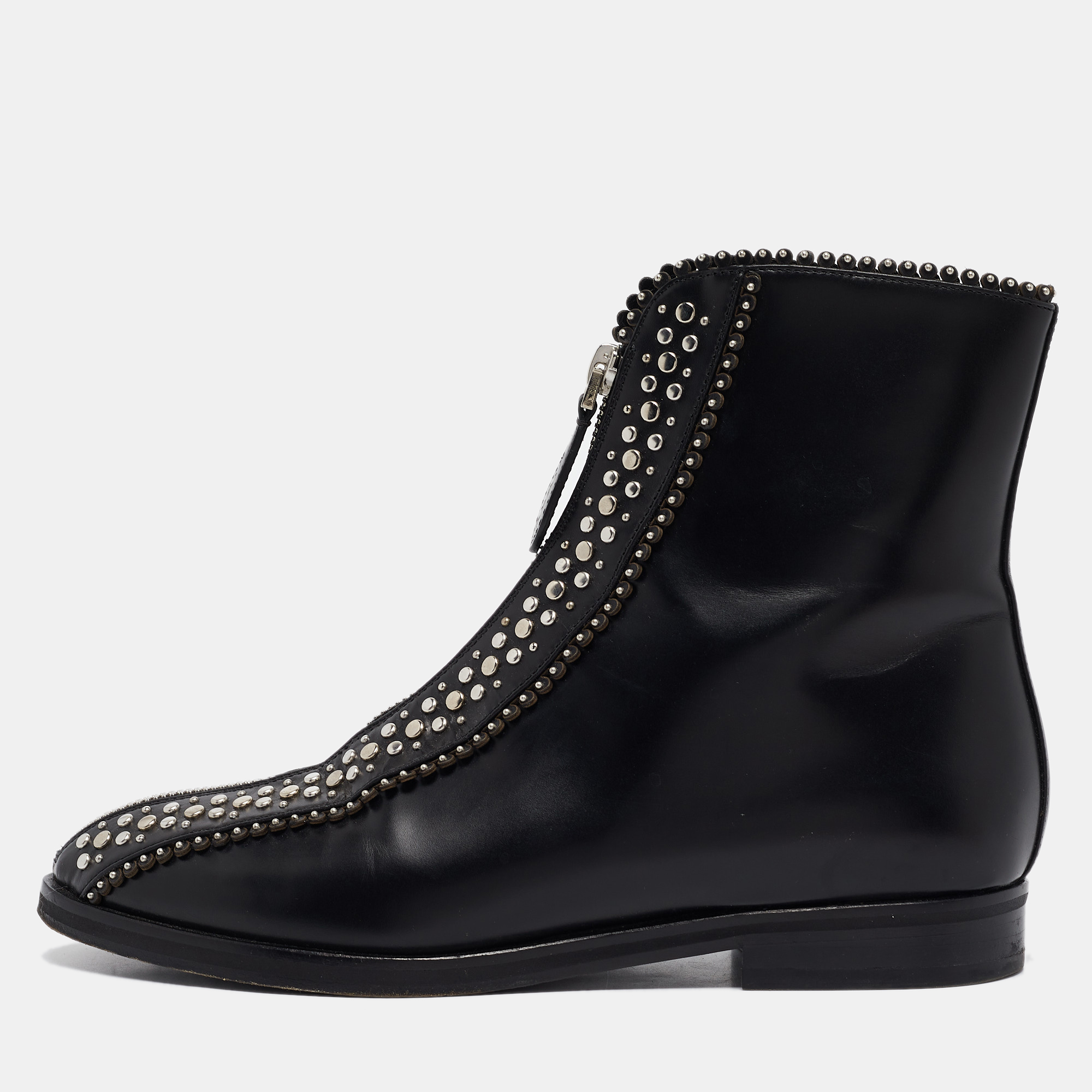 

Alaia Black Leather Ankle Length Boots