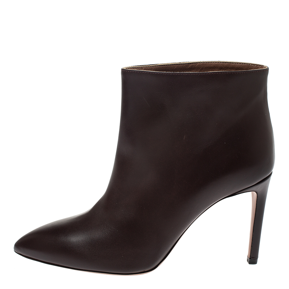 

Alaia Brown Leather Stiletto Ankle Boots Sze