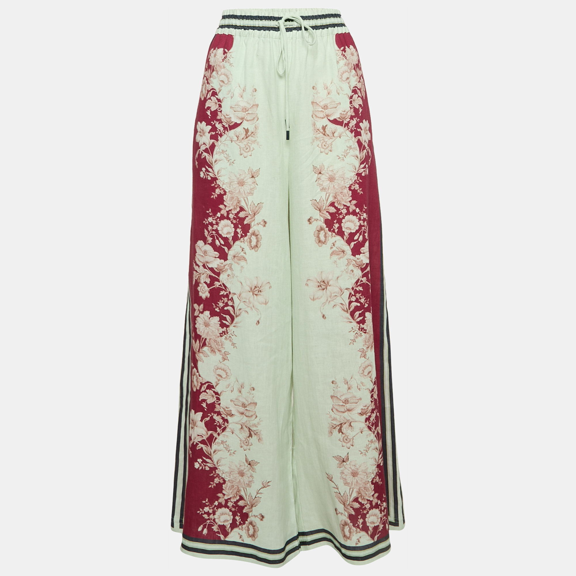 

Alemais Multicolor Printed Linen Palazzo Pants M