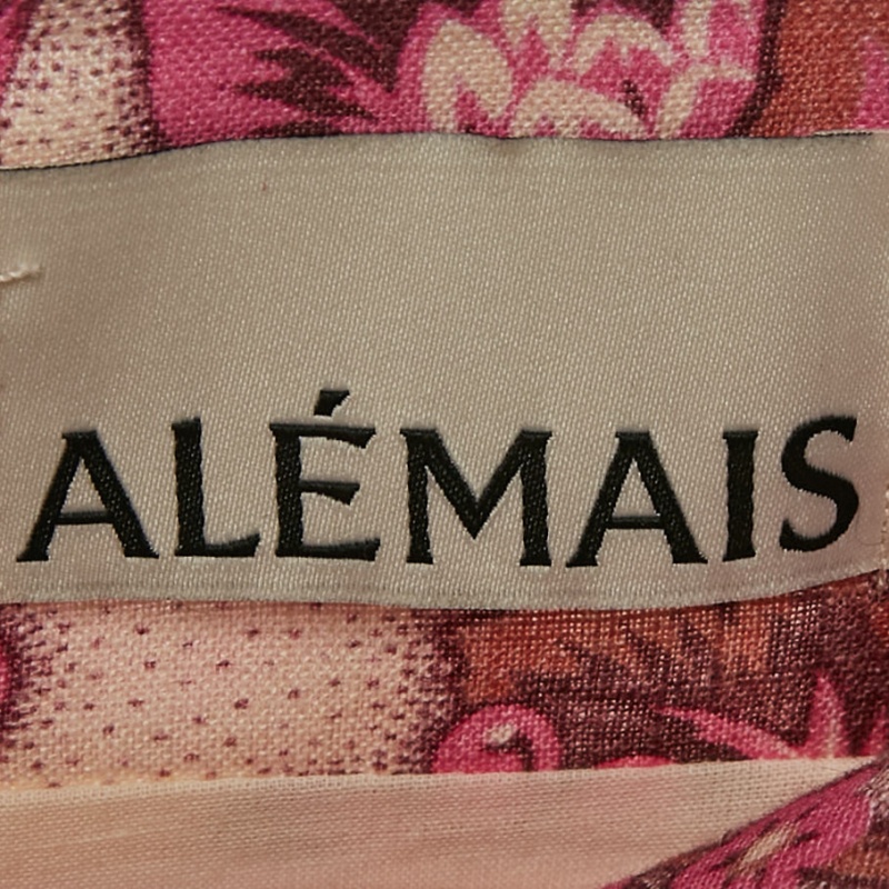 Alemais Multicolor Printed Linen Shorts M 