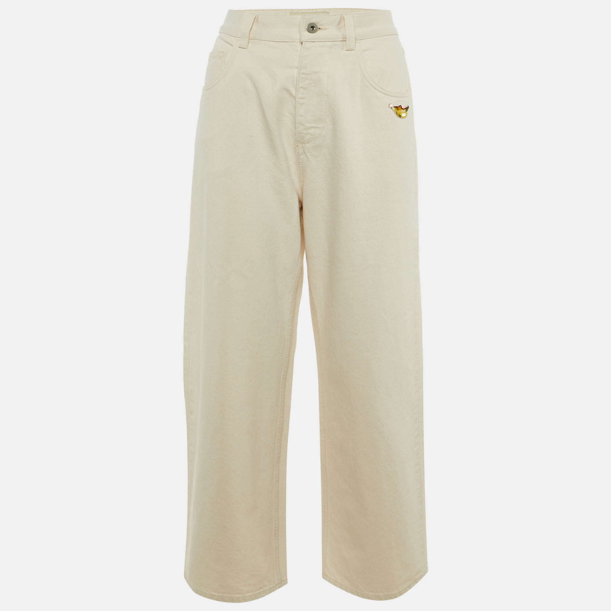 

Alemais Ecru Denim Sylvie Straight Fit Jeans S/Waist 28", Cream