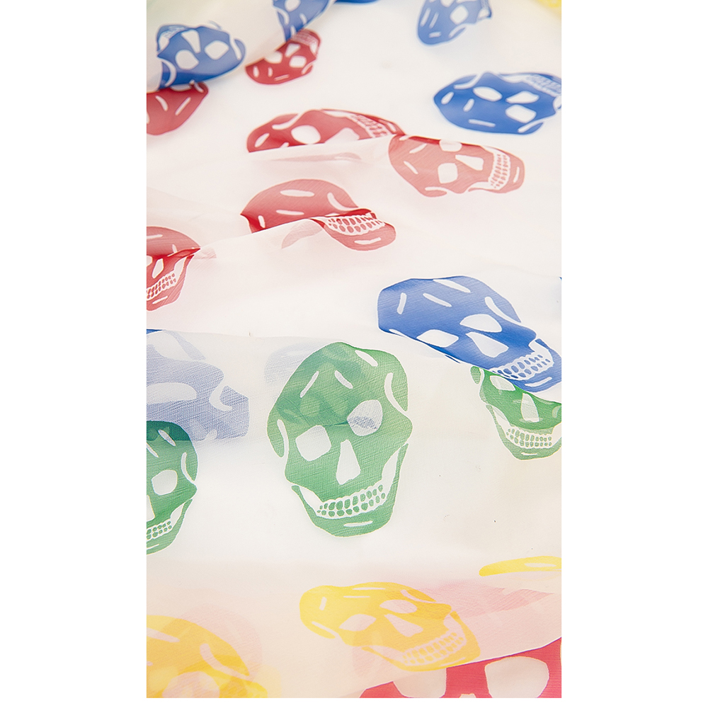 

Alexander McQueen Multi_Color Skull Print Scarf, Multicolor