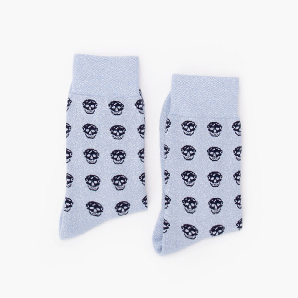 

Alexander McQueen Blue Short skull Socks