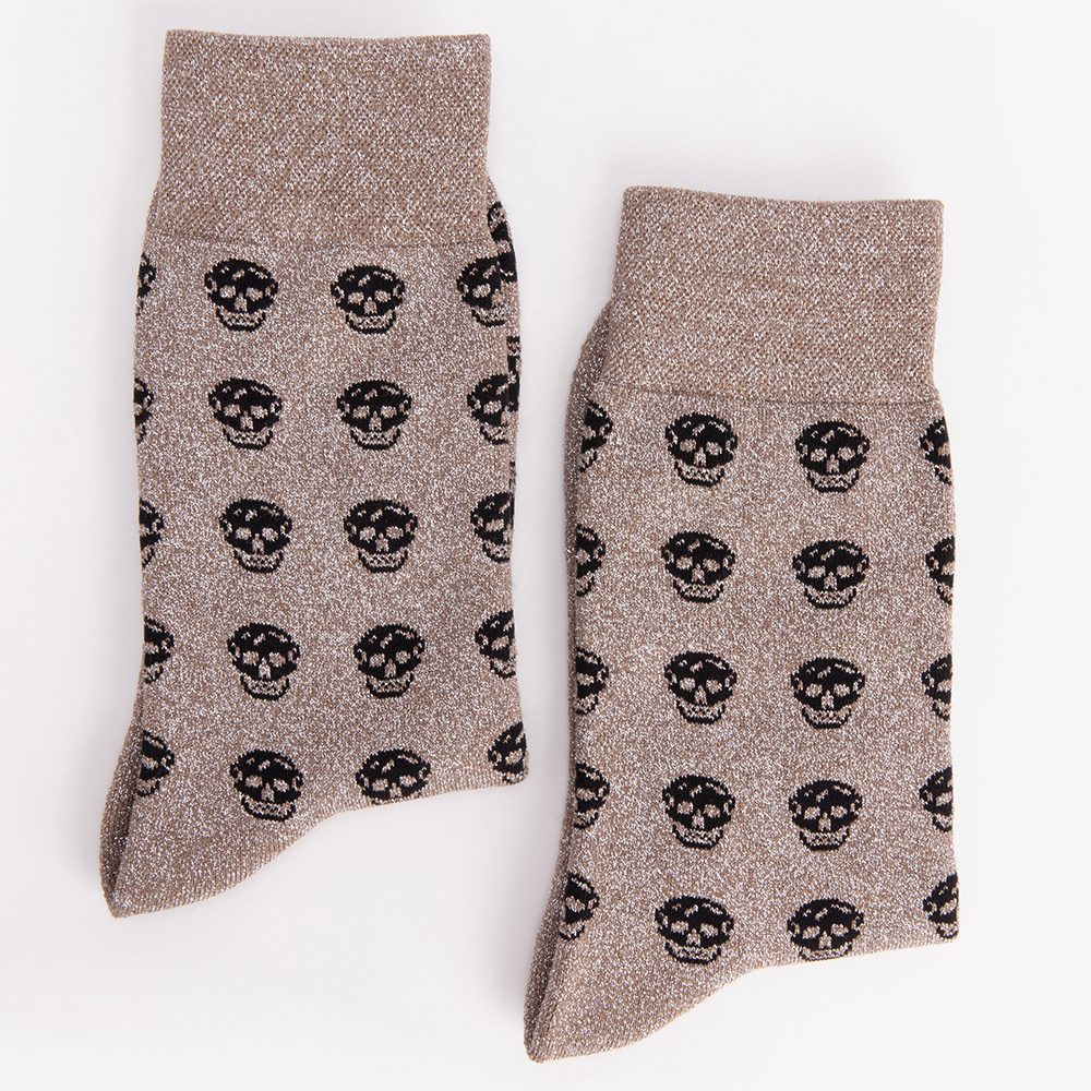 

Alexander McQueen Brown Short skull Socks