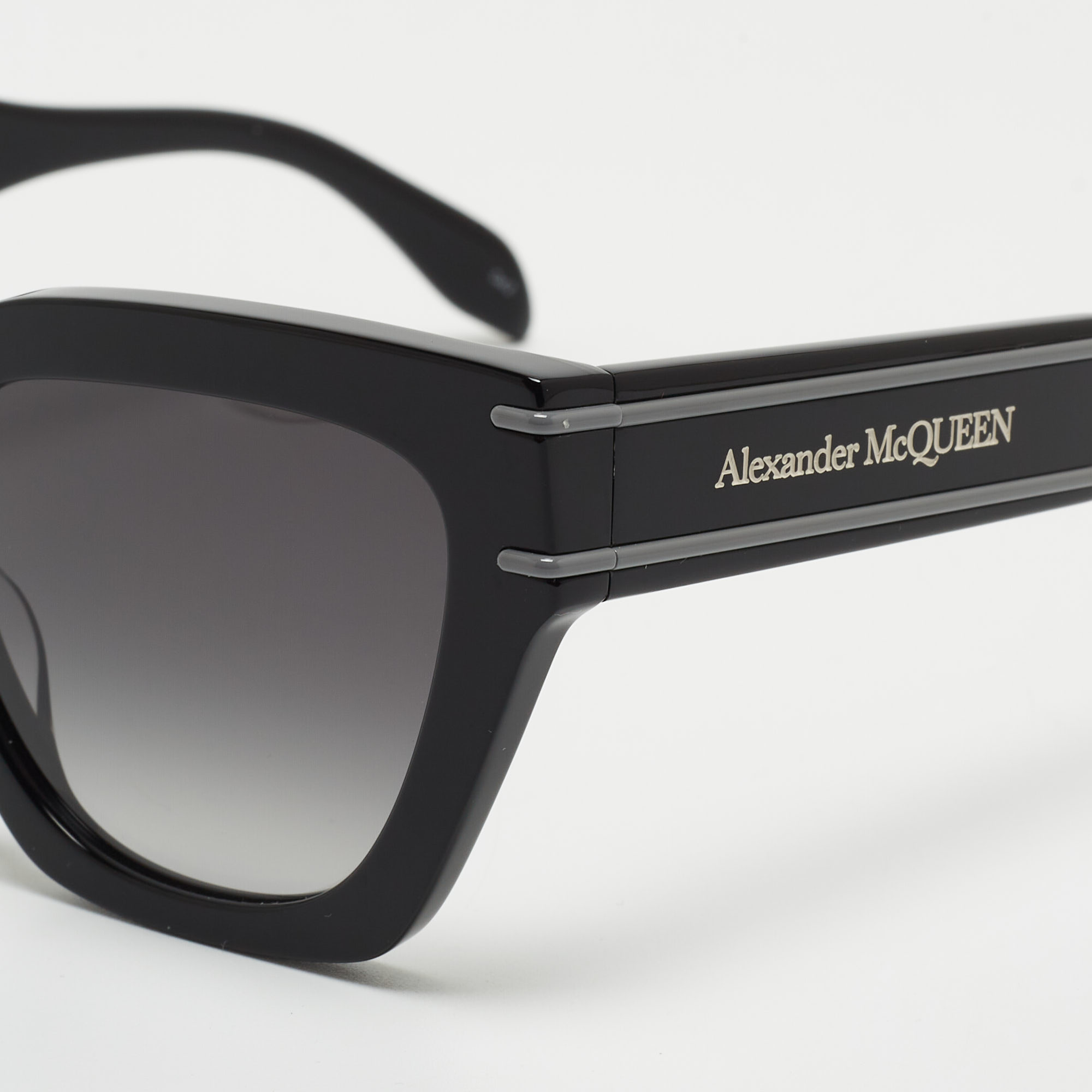 

Alexander McQueen Black Acetate AM03985 Sunglasses