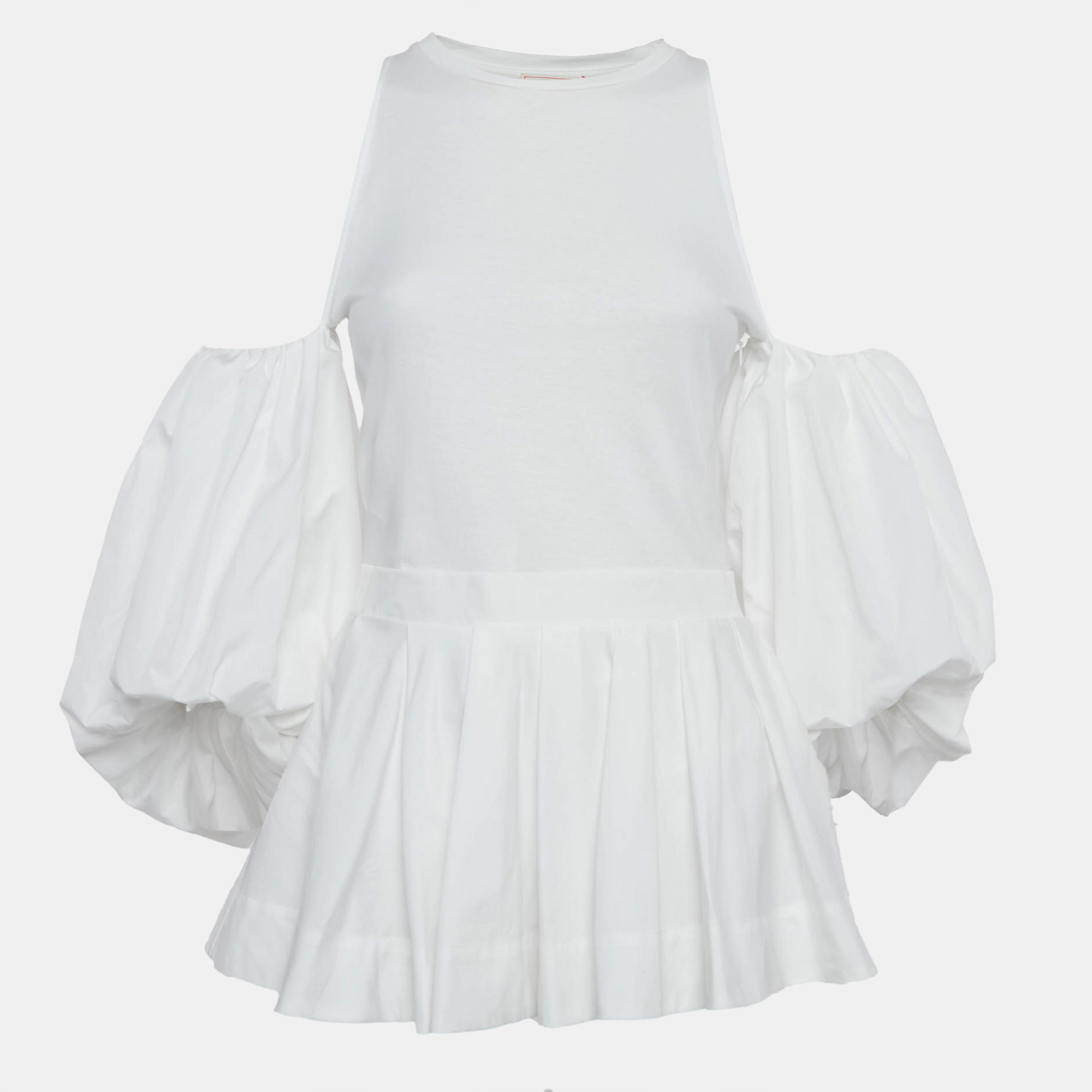 

Alexander McQueen White Cotton Pleated Mini Dress S