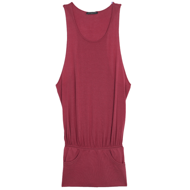 Pre Owned Alexander McQueen Racerback Pocketed Tunic Dress S