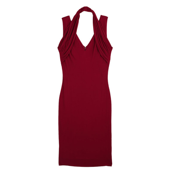 مملوكة مسبقًا Alexander McQueen Halter Neck Crepe Jersey Dress M