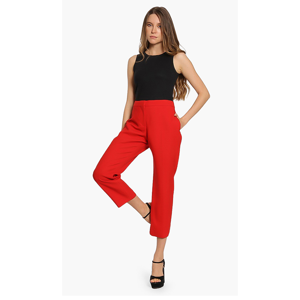 

Alexander McQueen Red Wool Garment Pants  (48