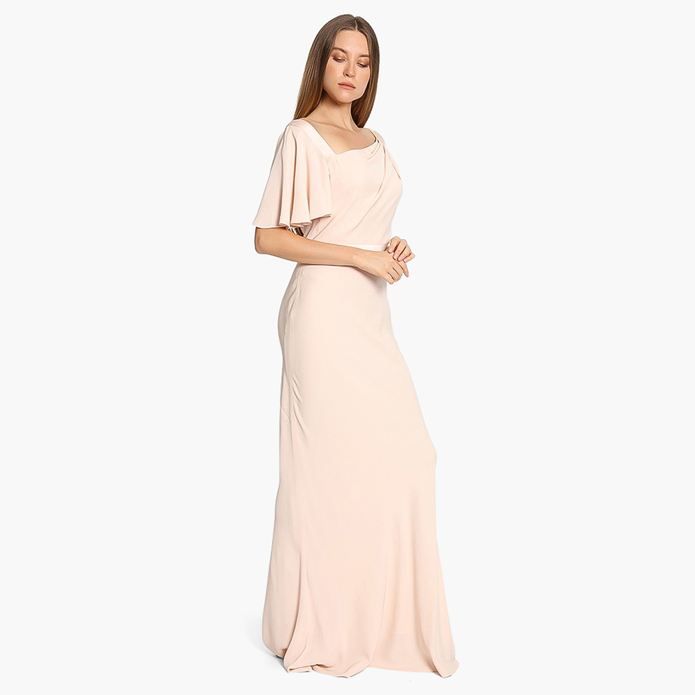 

Alexander McQueen Pink Asymmetric Long Dress  (IT 42
