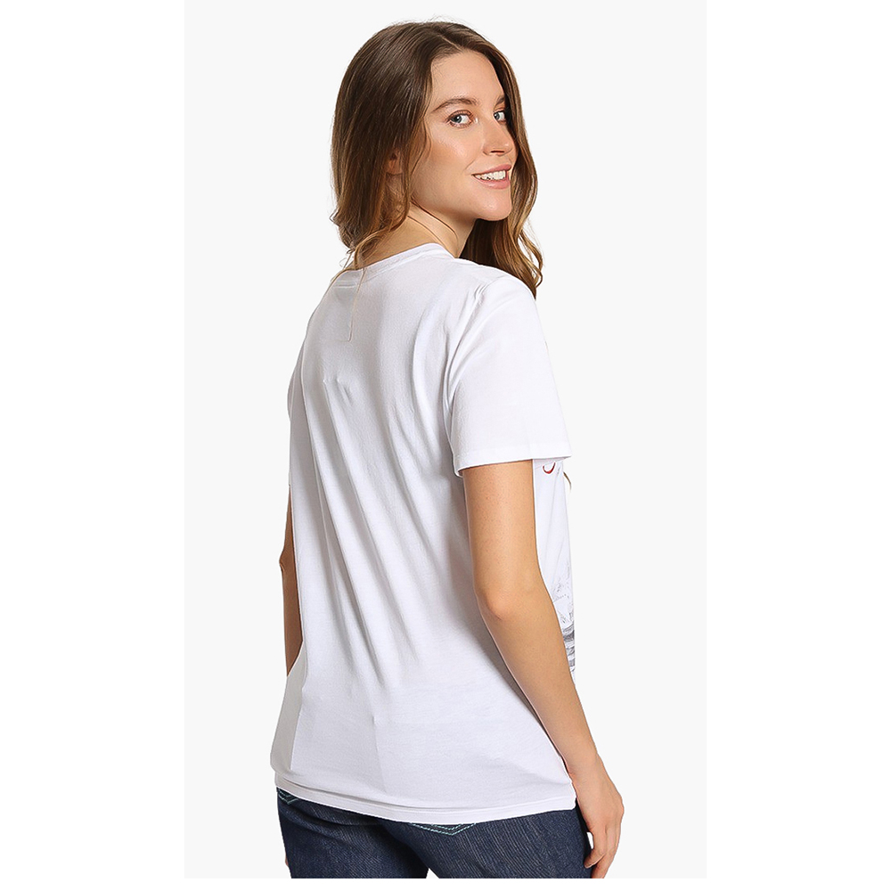 

Alexander McQueen White Logo Embroidered T-shirt  (IT 46