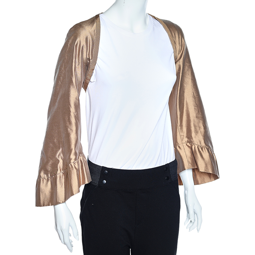 

Alexander McQueen Brown Silk Shrug