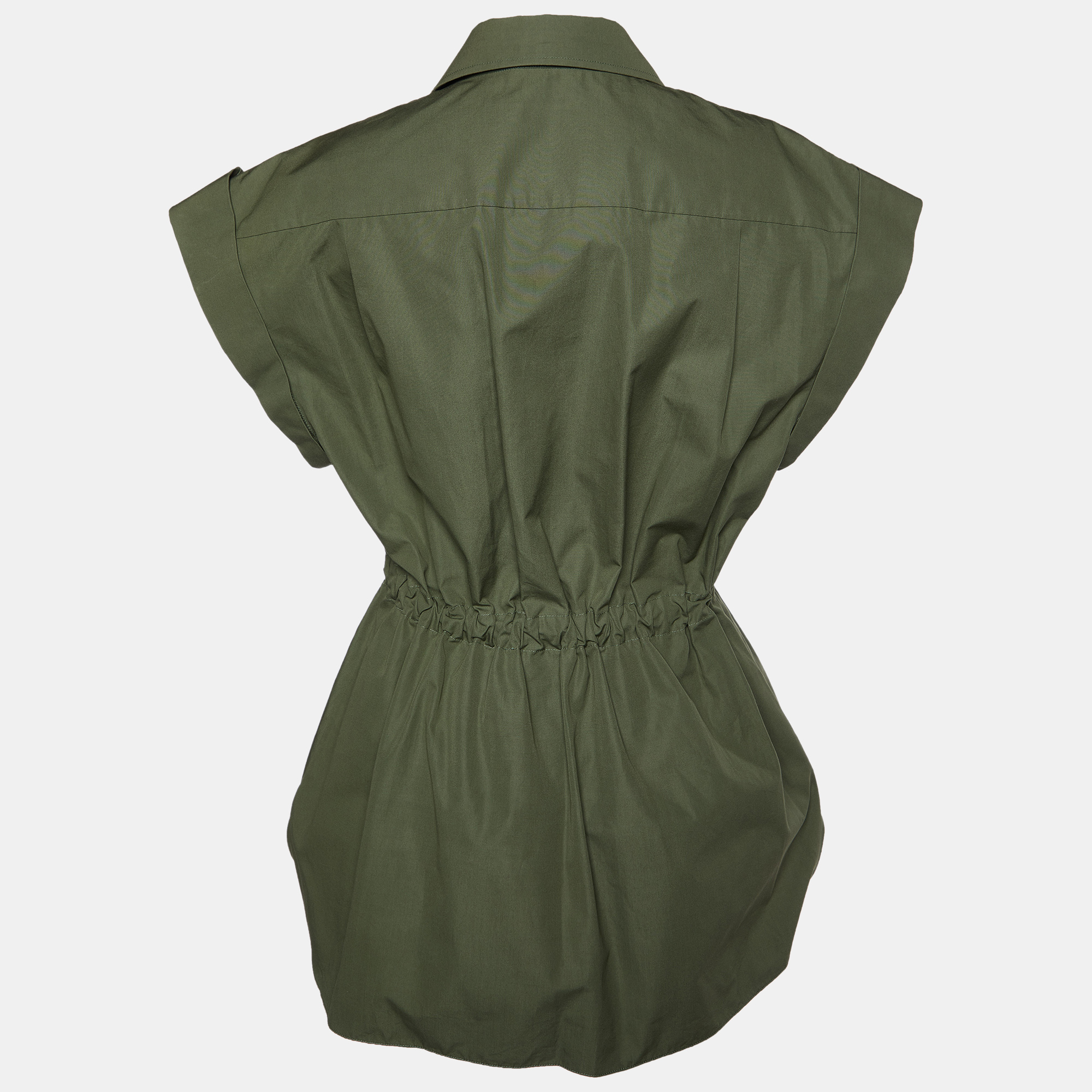

Alexander McQueen Military Green Cotton Belted Shirt