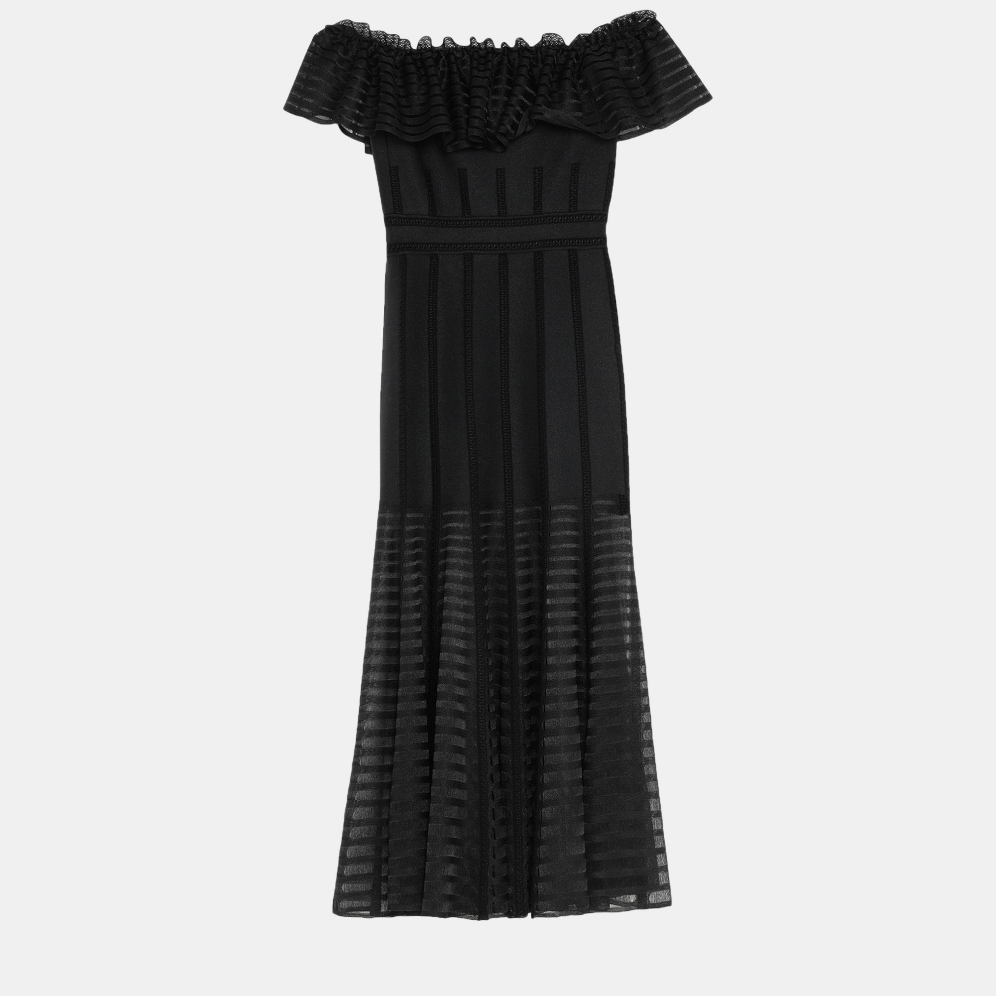 Pre-owned Alexander Mcqueen Viscose Maxi Dress S In Black