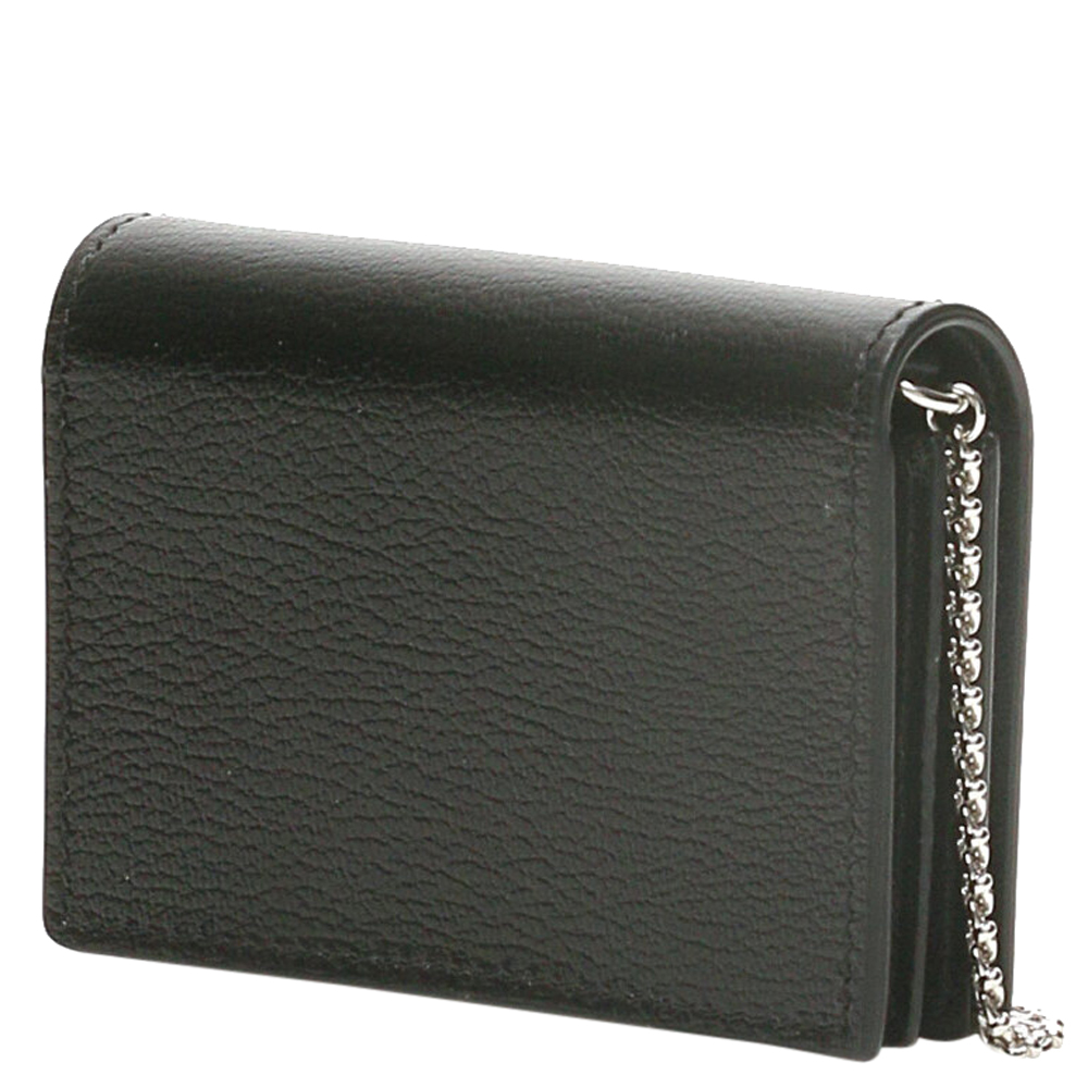 

Alexander McQueen Black Leather Skull Chain Wallet