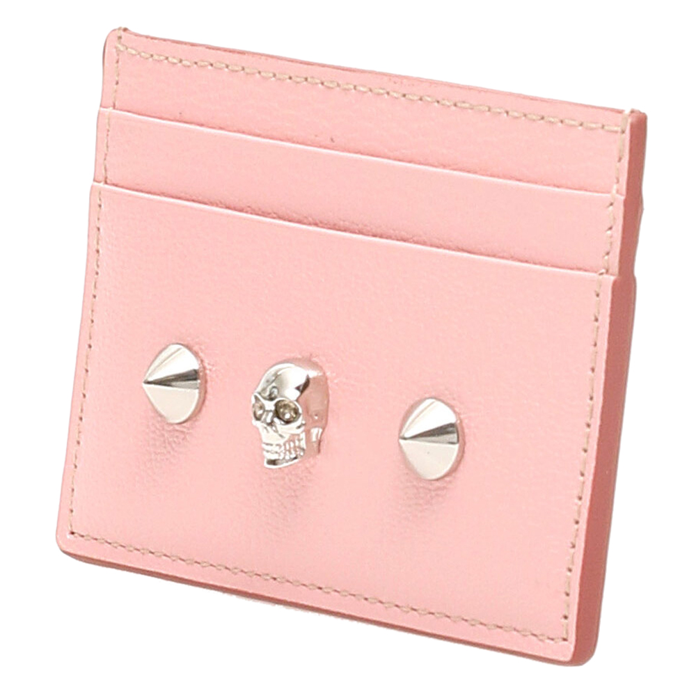 

Alexander McQueen Rose Leather Card Wallet, Pink