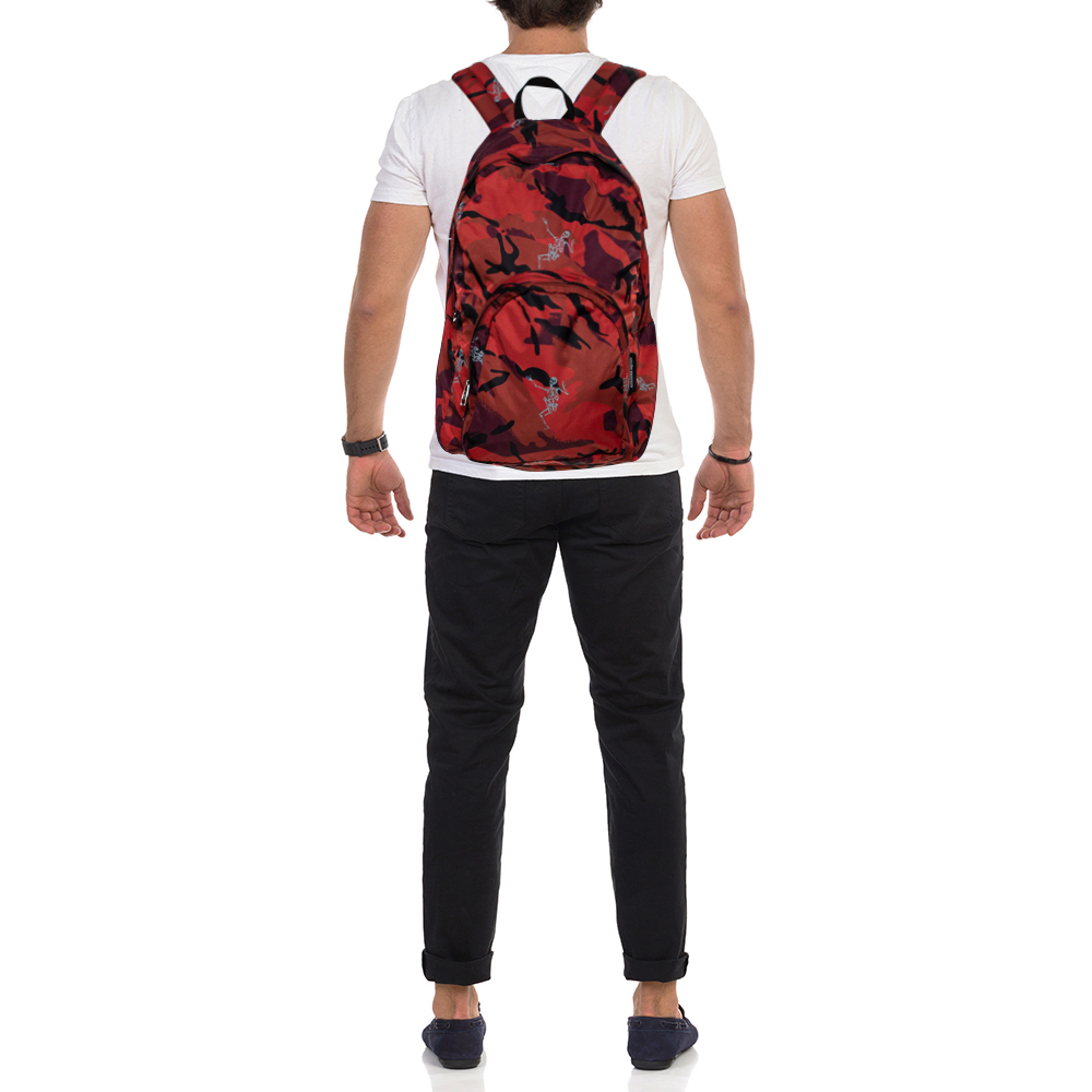 

Alexander McQueen Red Camo Nylon Dancing Skeleton Backpack