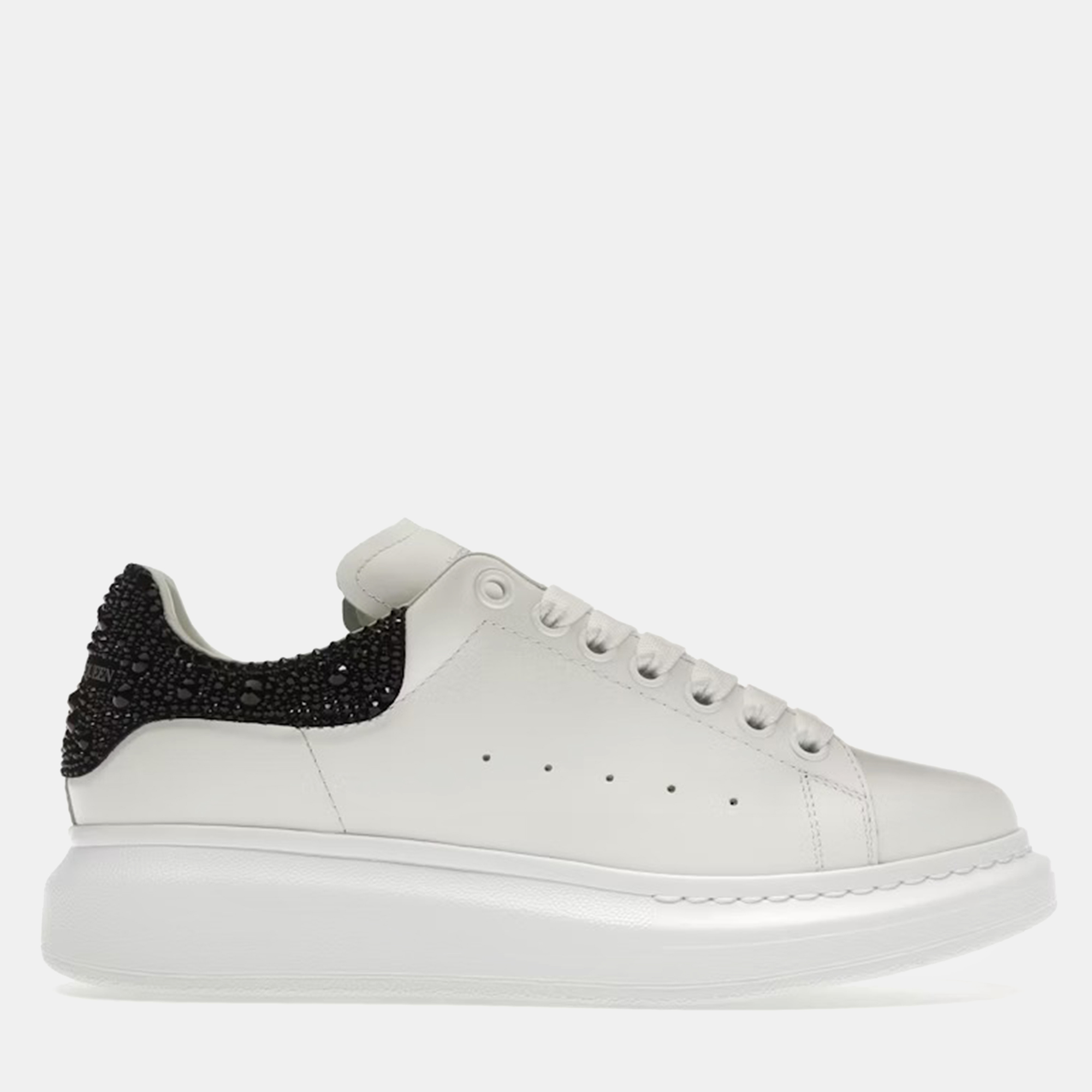 

Alexander McQueen White Black Crystals Oversized Sneaker