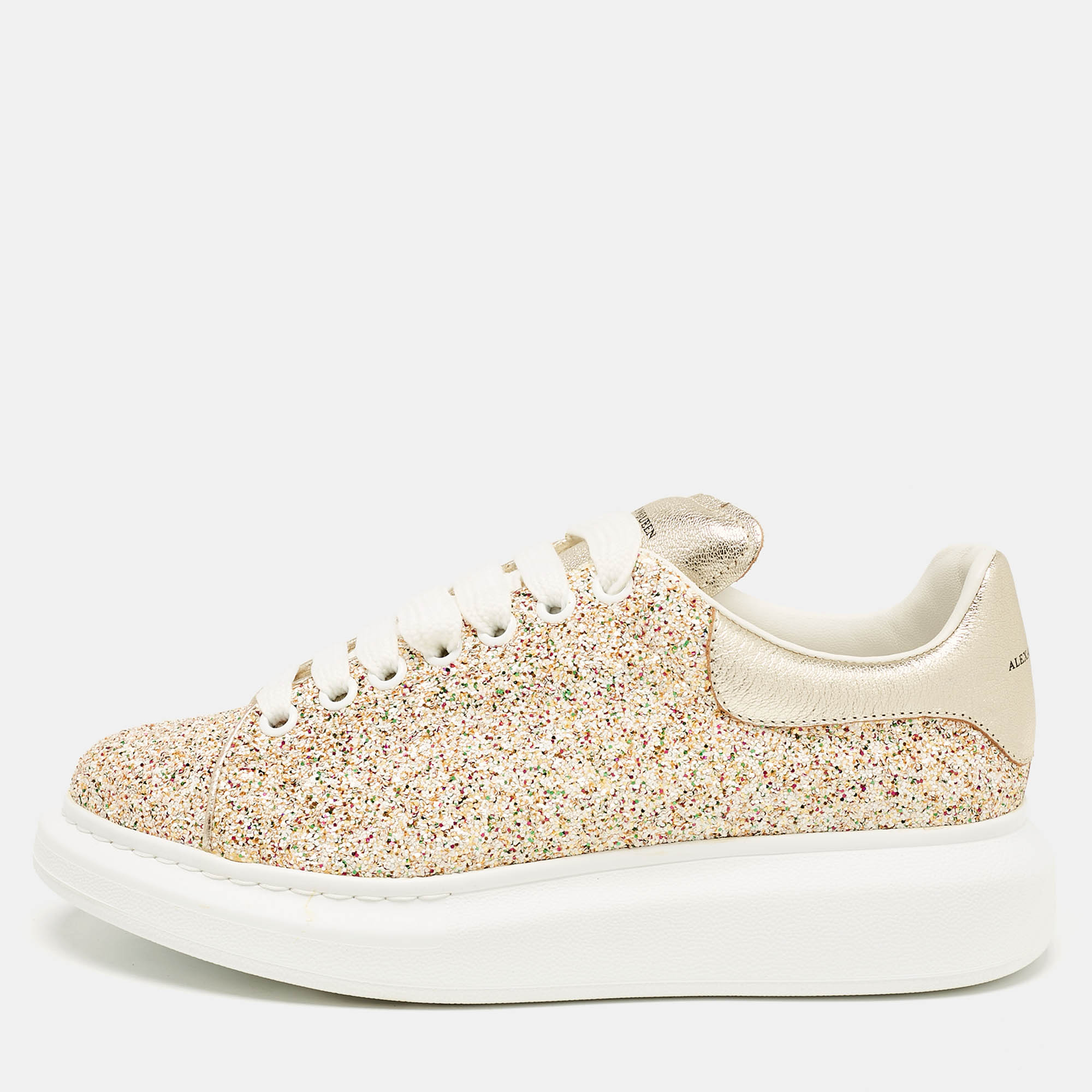 

Alexander McQueen Multicolor Sparkle Glitter Oversized Sneakers Size