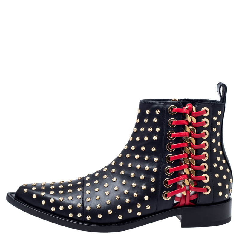 Alexander mcqueen clearance studded ankle boots