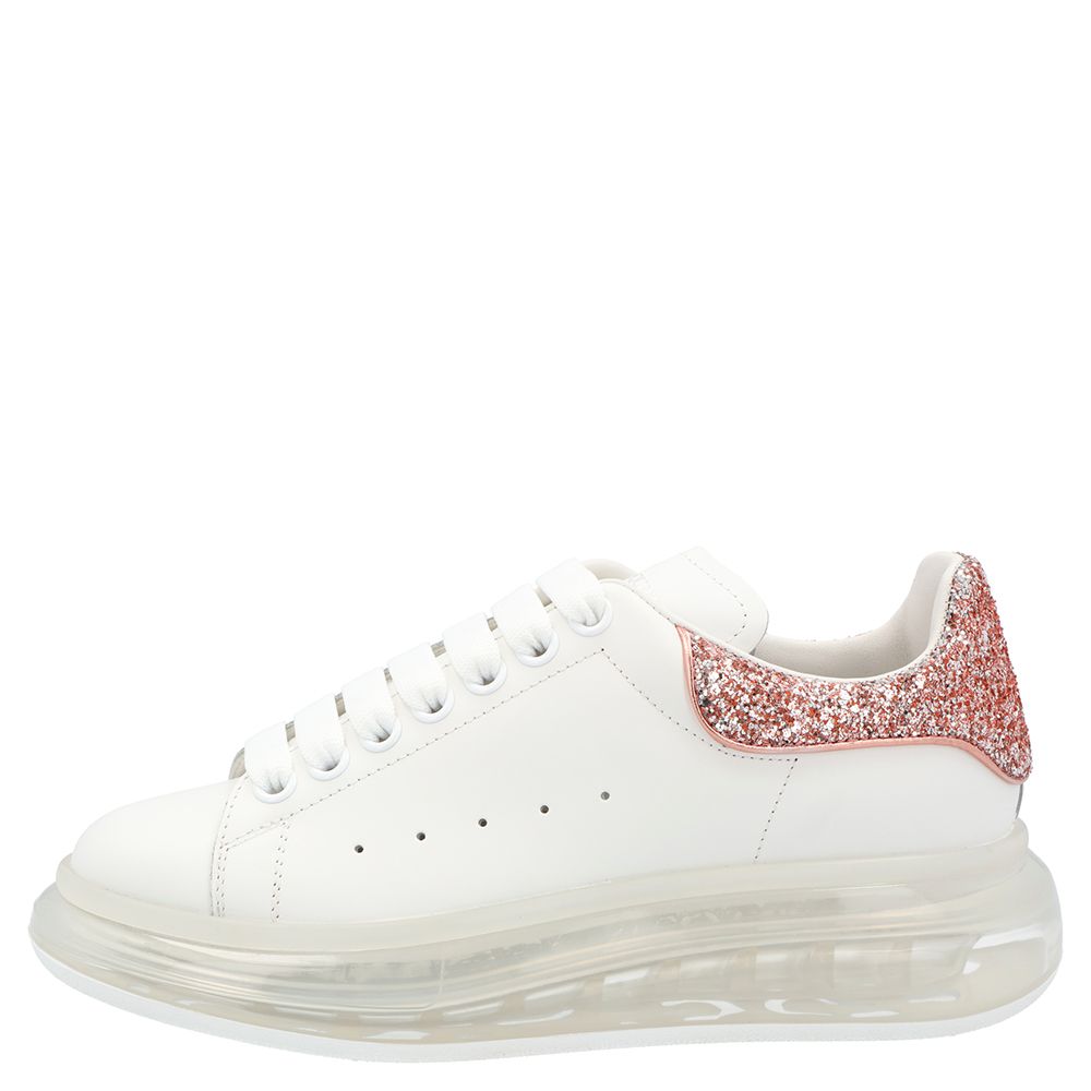 

Alexander Mcqueen White/Pink Glitter Clearsole Oversized Sneaker Size EU