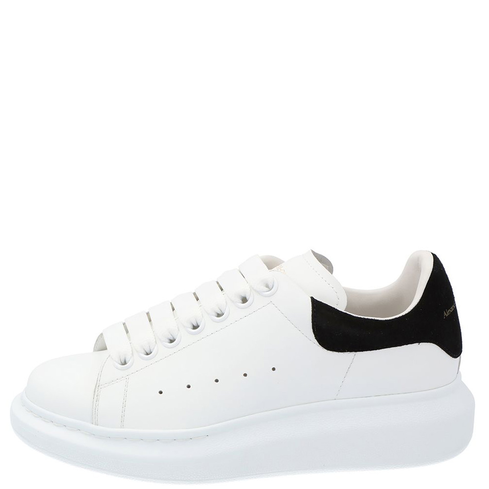 

Alexander McQueen White/Black Leather Oversized Sneakers Size EU