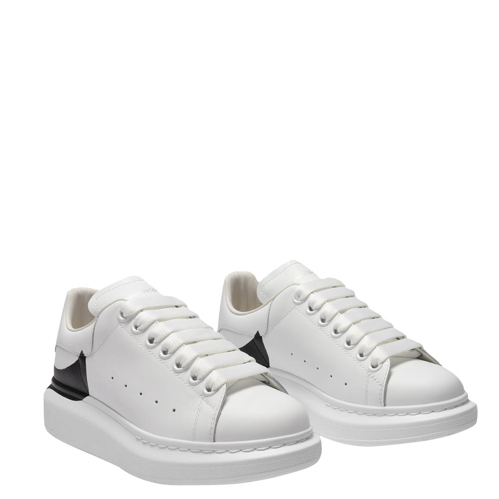 

Alexander McQueen White/Black Leather Oversized Sneakers Size EU